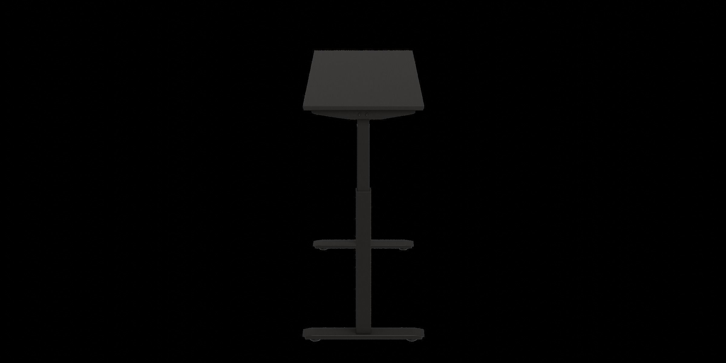 Electric Height Adjustable Standing Black Desk 3D model_11
