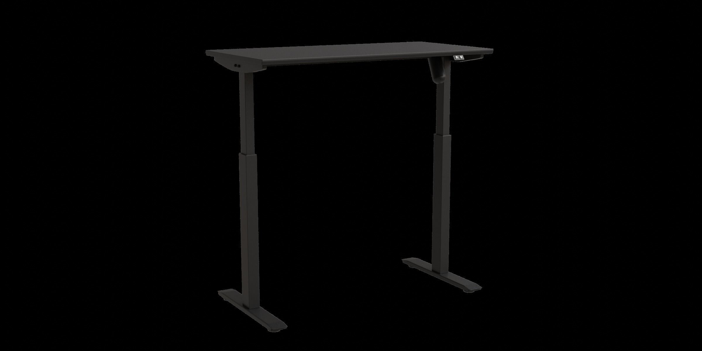 Electric Height Adjustable Standing Black Desk 3D model_5