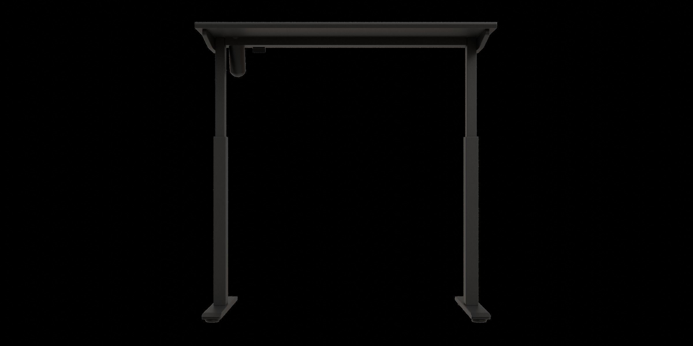 Electric Height Adjustable Standing Black Desk 3D model_8
