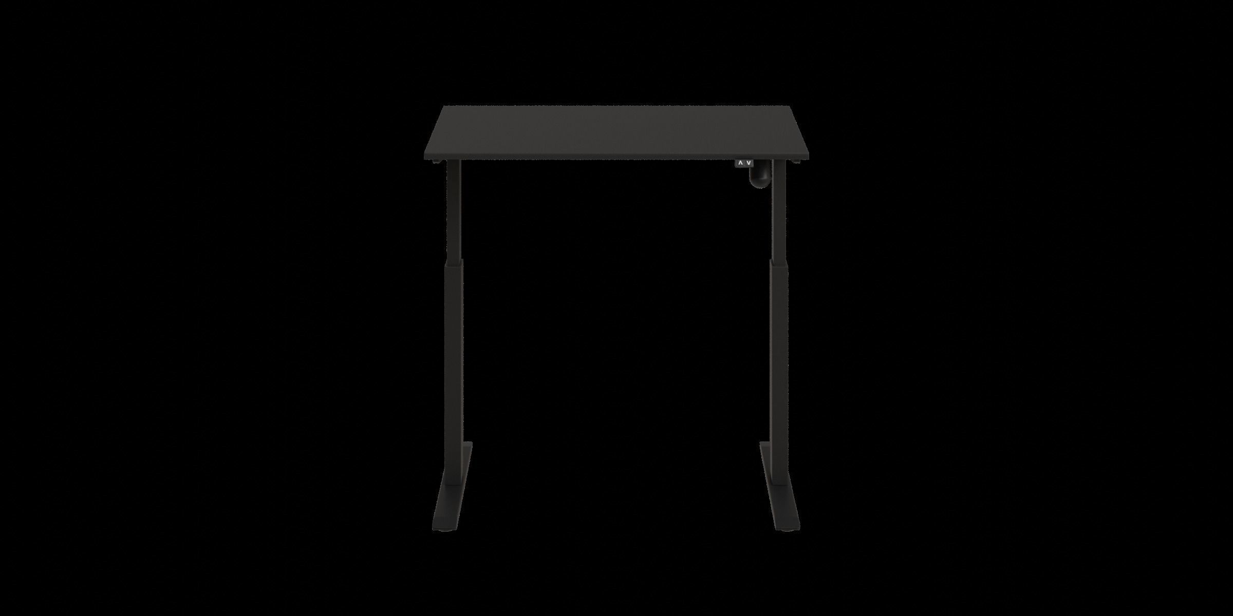 Electric Height Adjustable Standing Black Desk 3D model_10