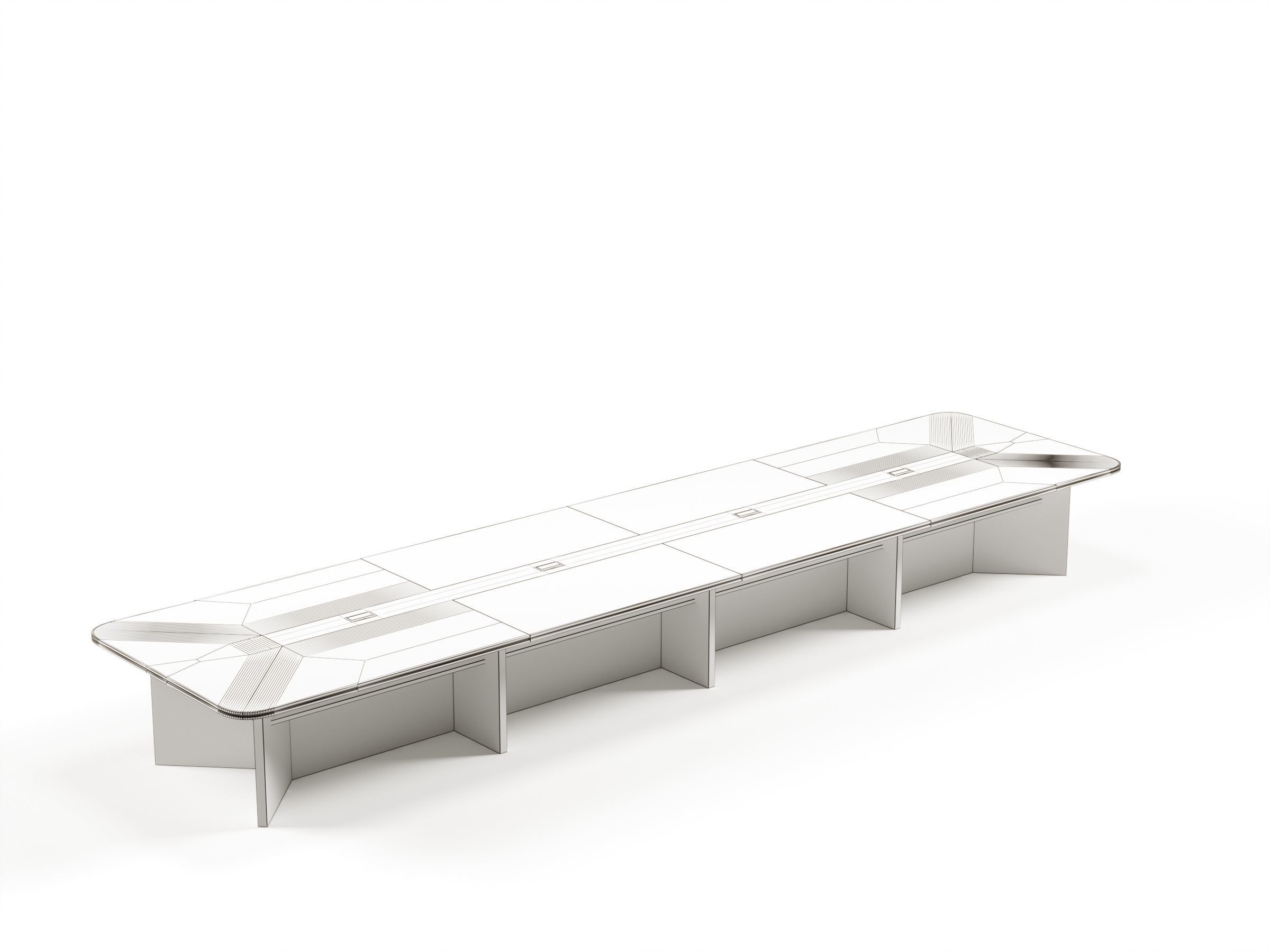 Modern Office Meeting Table For Director Free 3D model_2