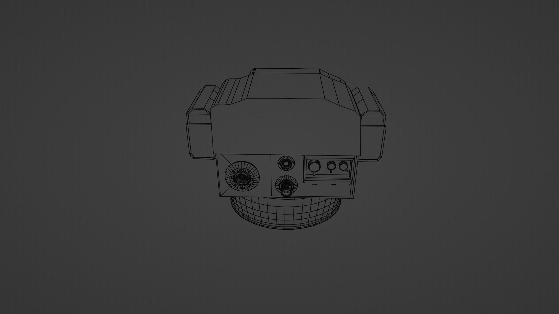 Animated Skull Space Helmet 3D model_7