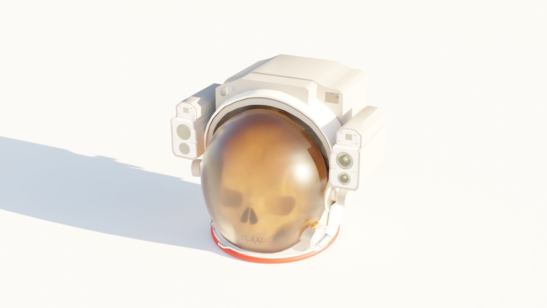 Animated Skull Space Helmet 3D model_6