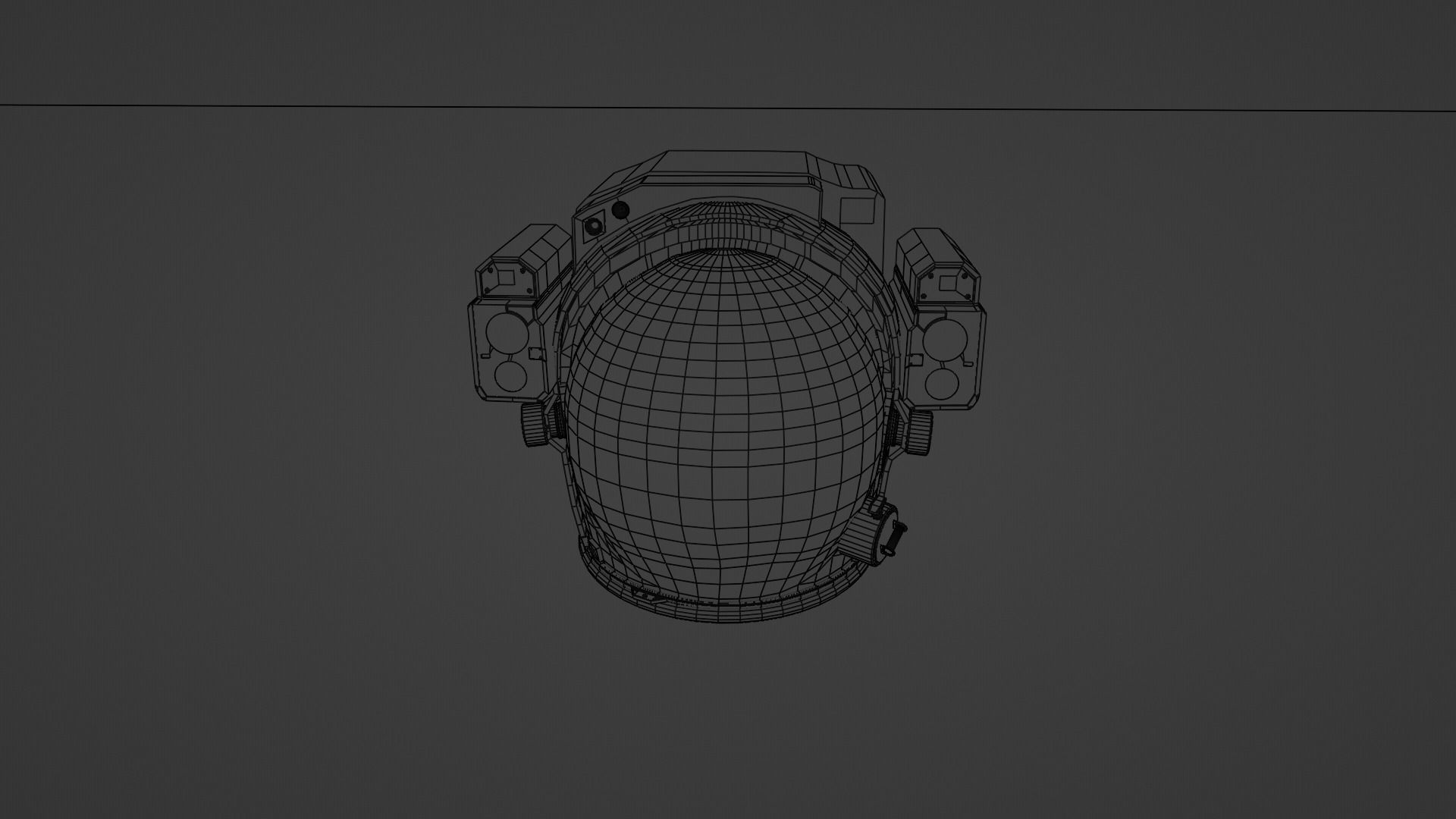 Animated Skull Space Helmet 3D model_8