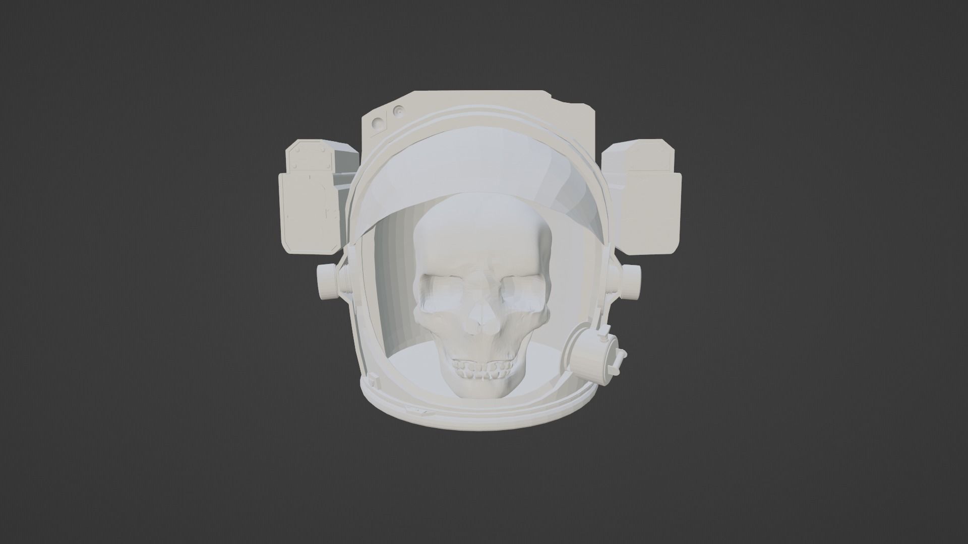Animated Skull Space Helmet 3D model_10
