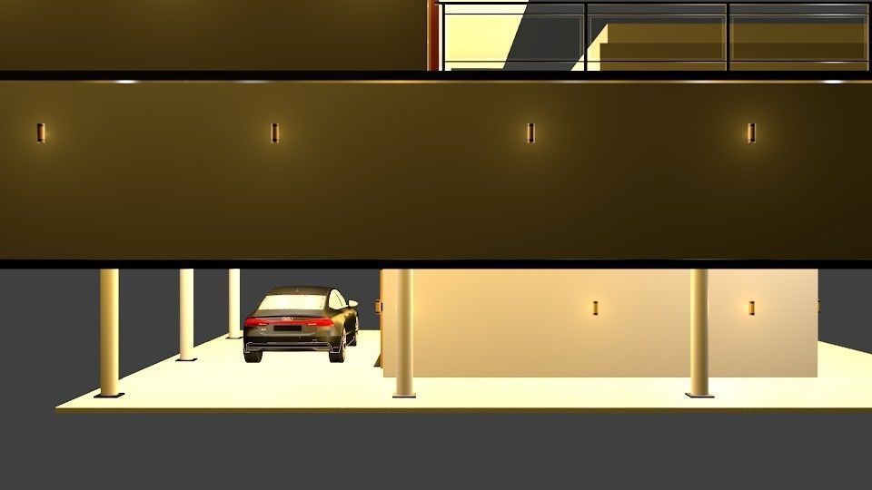 Luxury Modern House 3D model_2