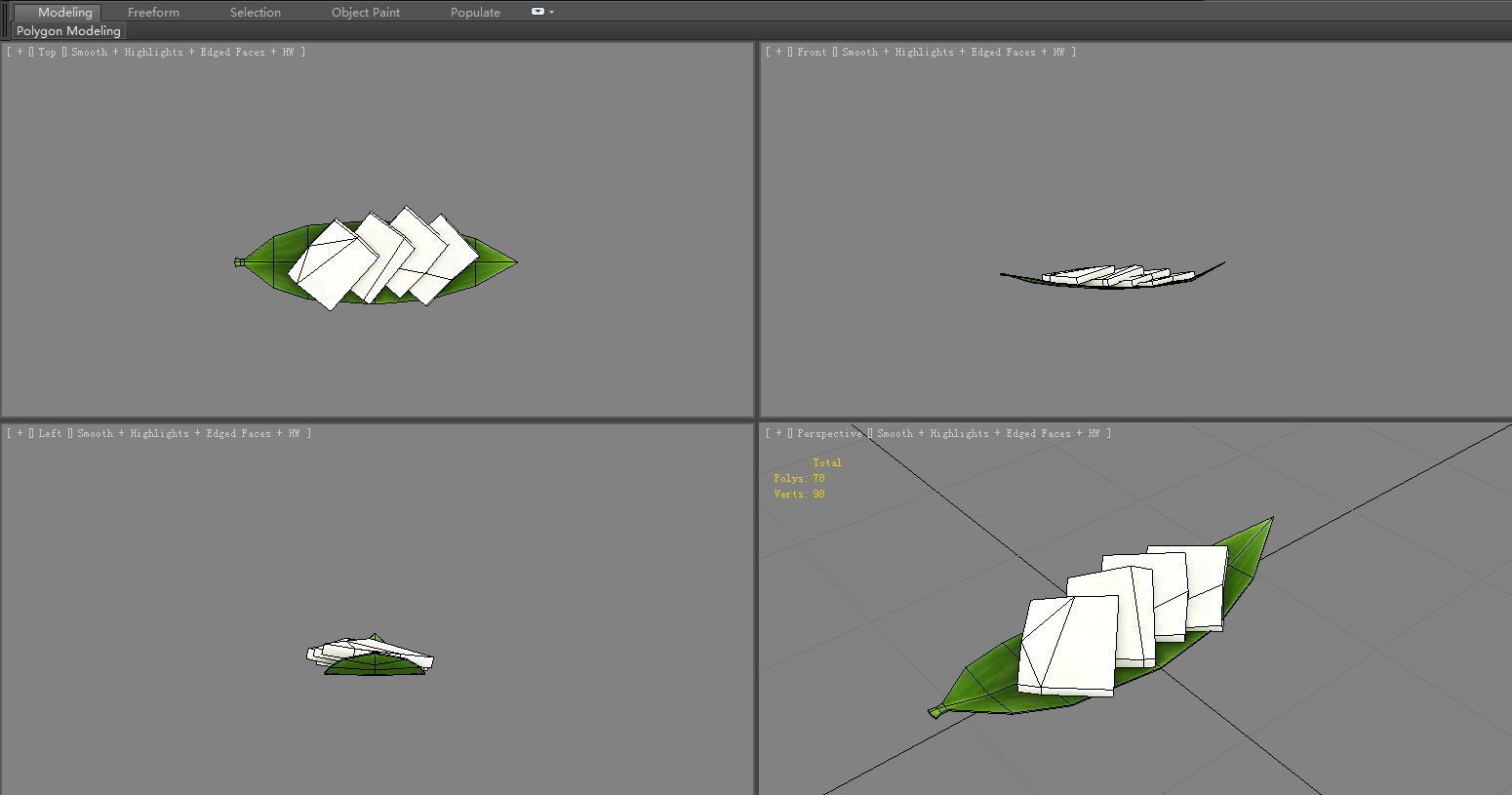 Tofu cut into chunks Low-poly 3D model_5