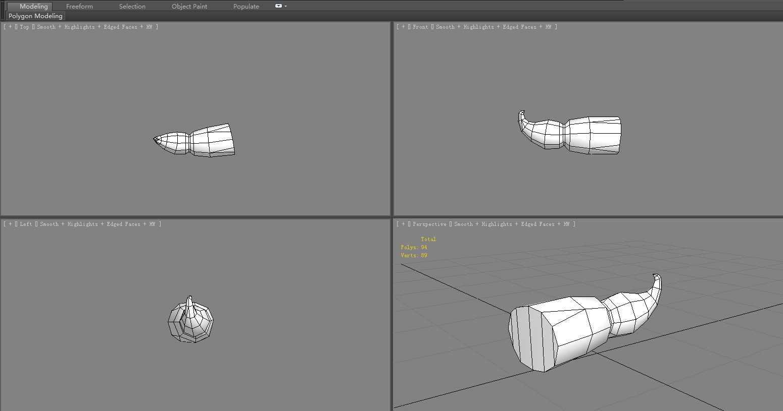 Peeled Lotus Root Low-poly 3D model_6