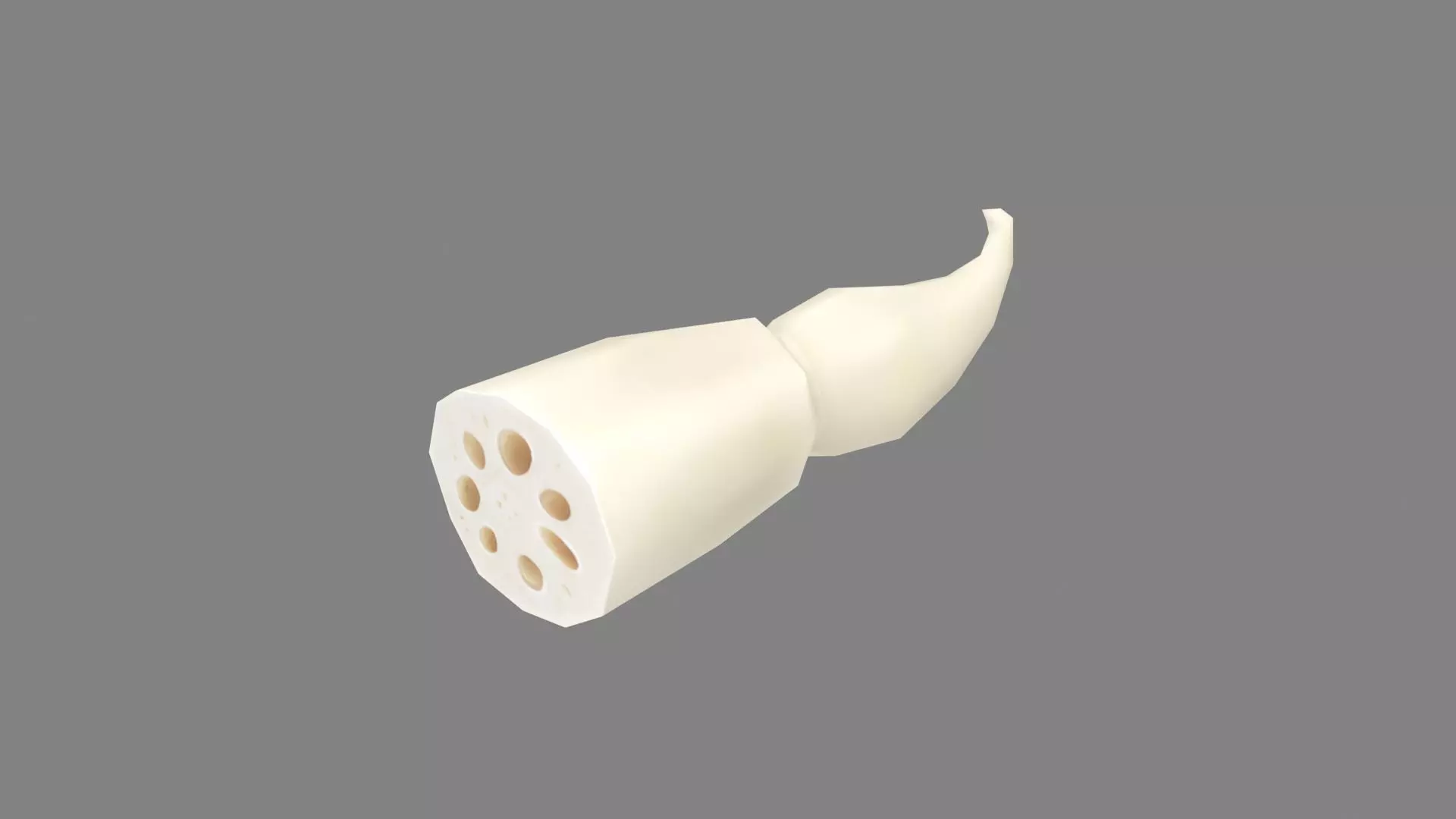 Peeled Lotus Root Low-poly 3D model_0