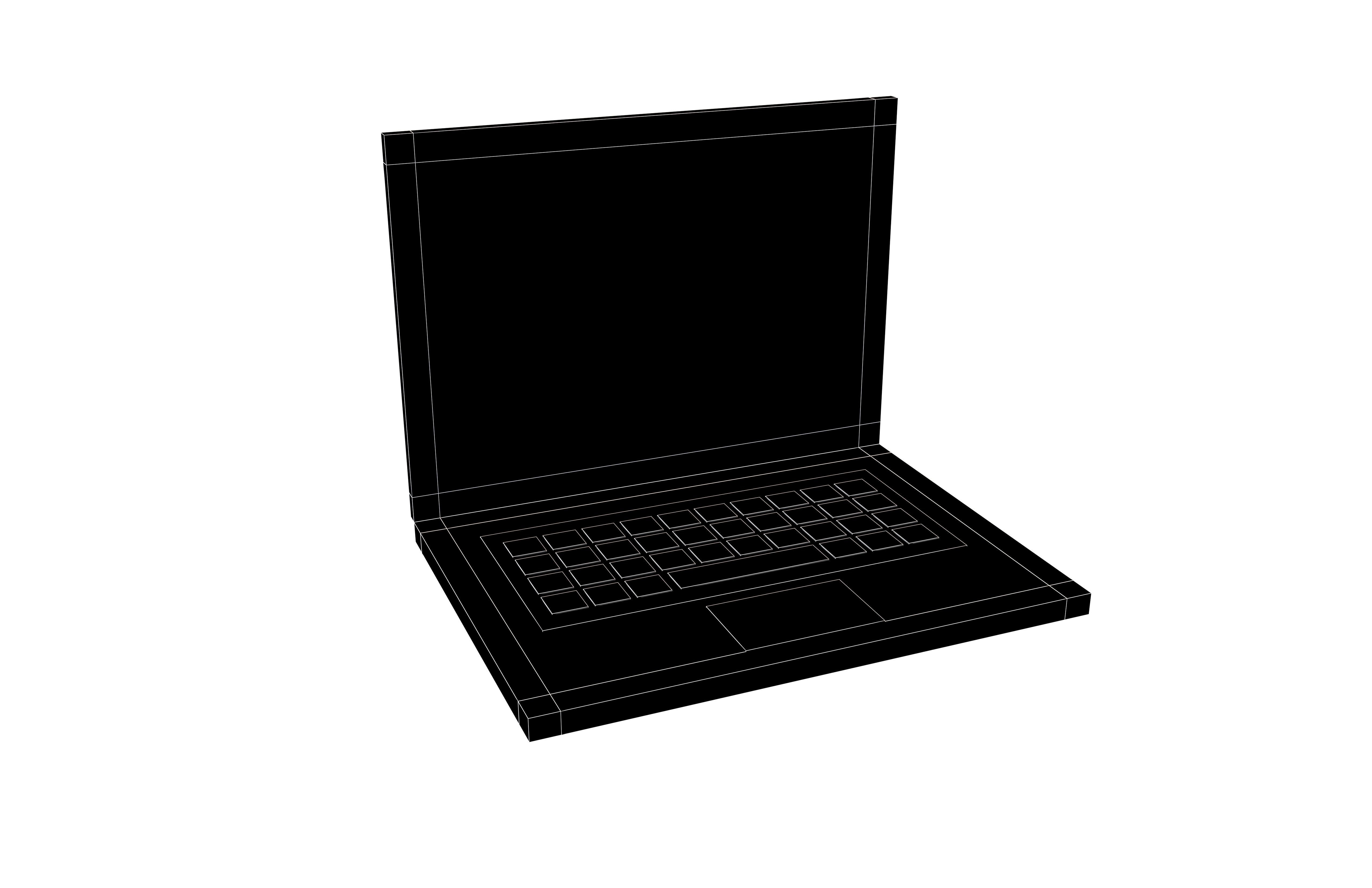 Laptop Icon V1 004 Low-poly 3D model_5