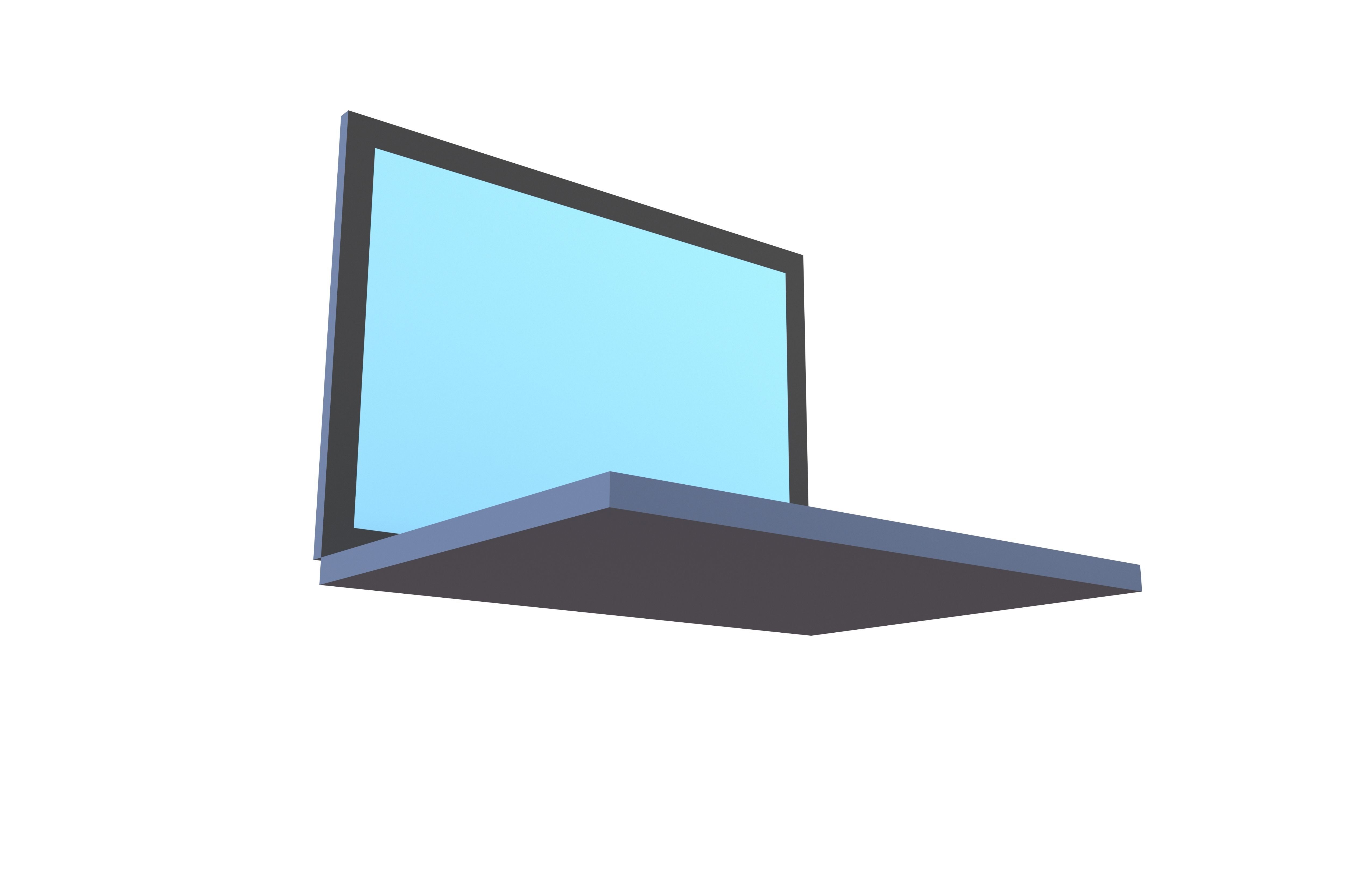 Laptop Icon V1 004 Low-poly 3D model_3