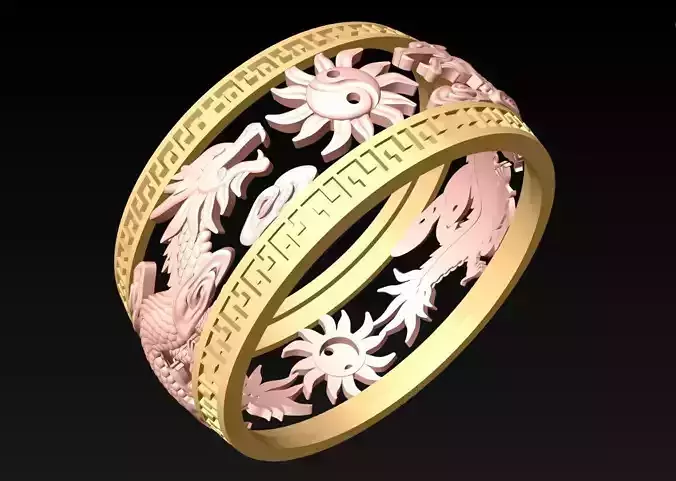 Double Dragon Ring - N1000