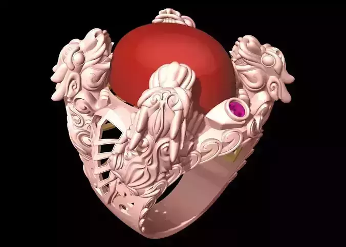 Pixiu Ring - Unicorn Ring - N1436 3D print model