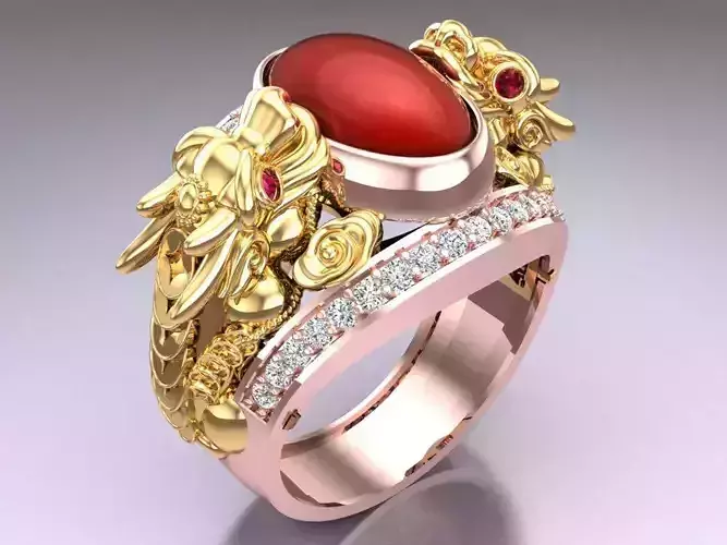 Pixiu Ring - Unicorn Ring - N1928