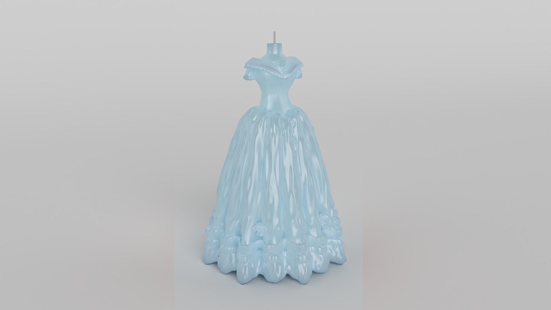 Doll Frock Design Candle ready for 3D print 3D print model_1