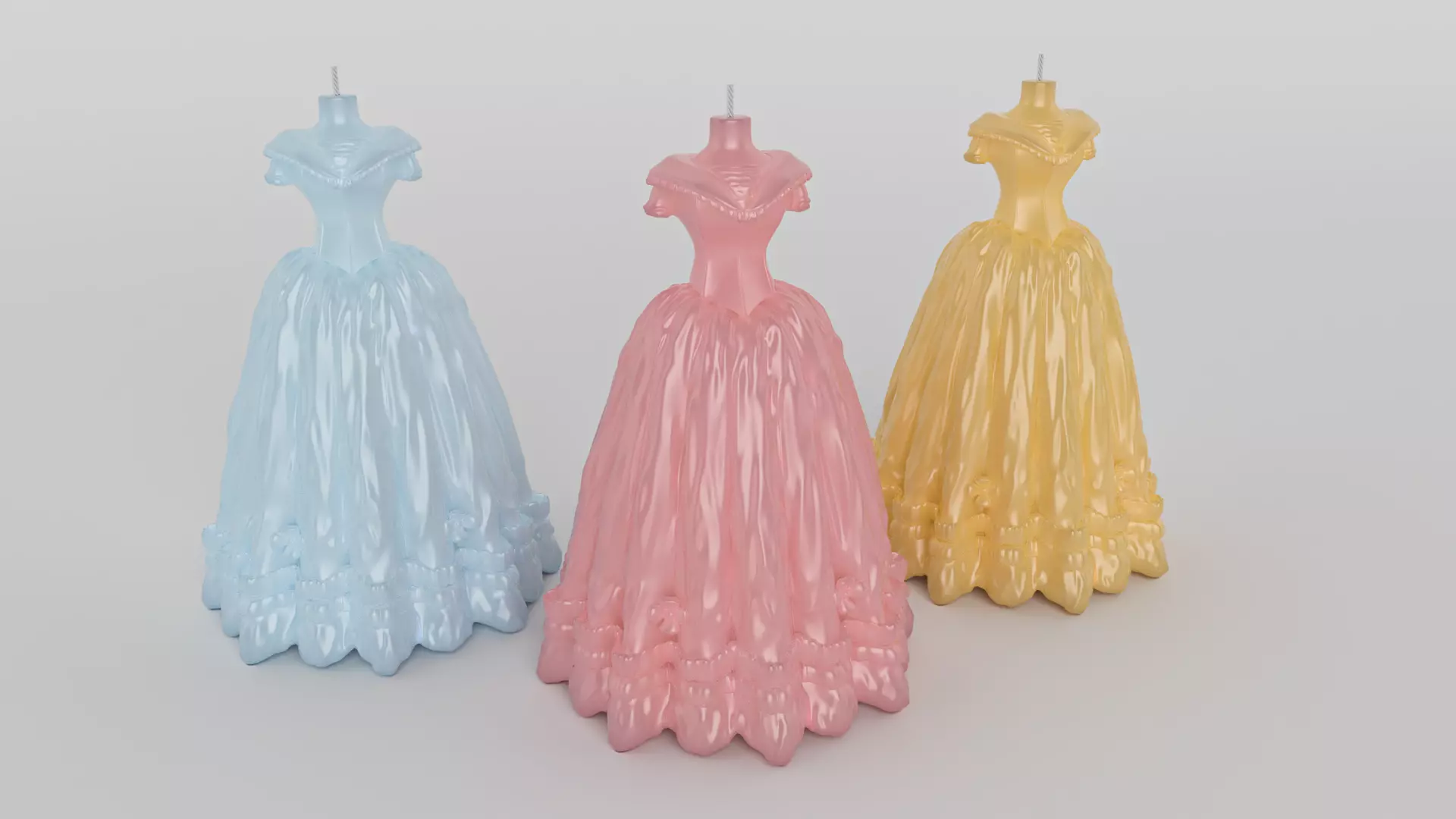 Doll Frock Design Candle ready for 3D print 3D print model_0