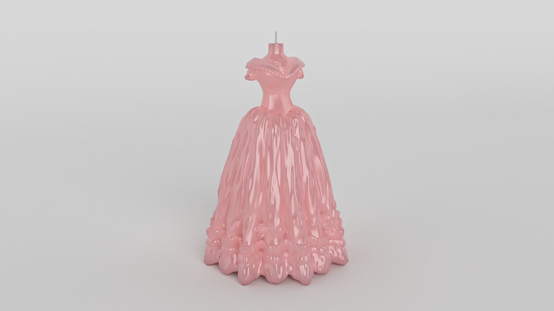 Doll Frock Design Candle ready for 3D print 3D print model_2