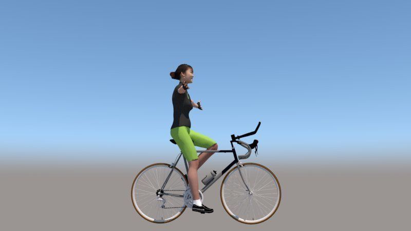 Bike girl 3D model_1