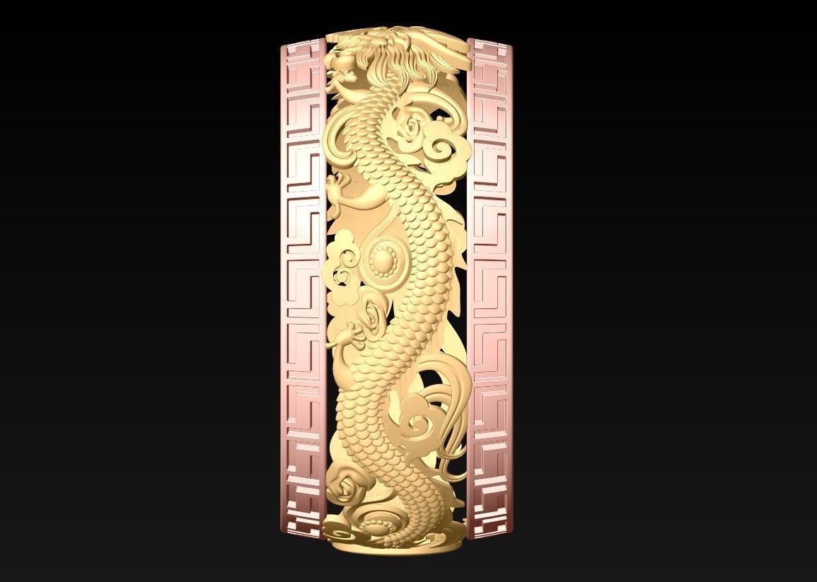 Dragon Phoenix Ring - N1036 3D print model_5