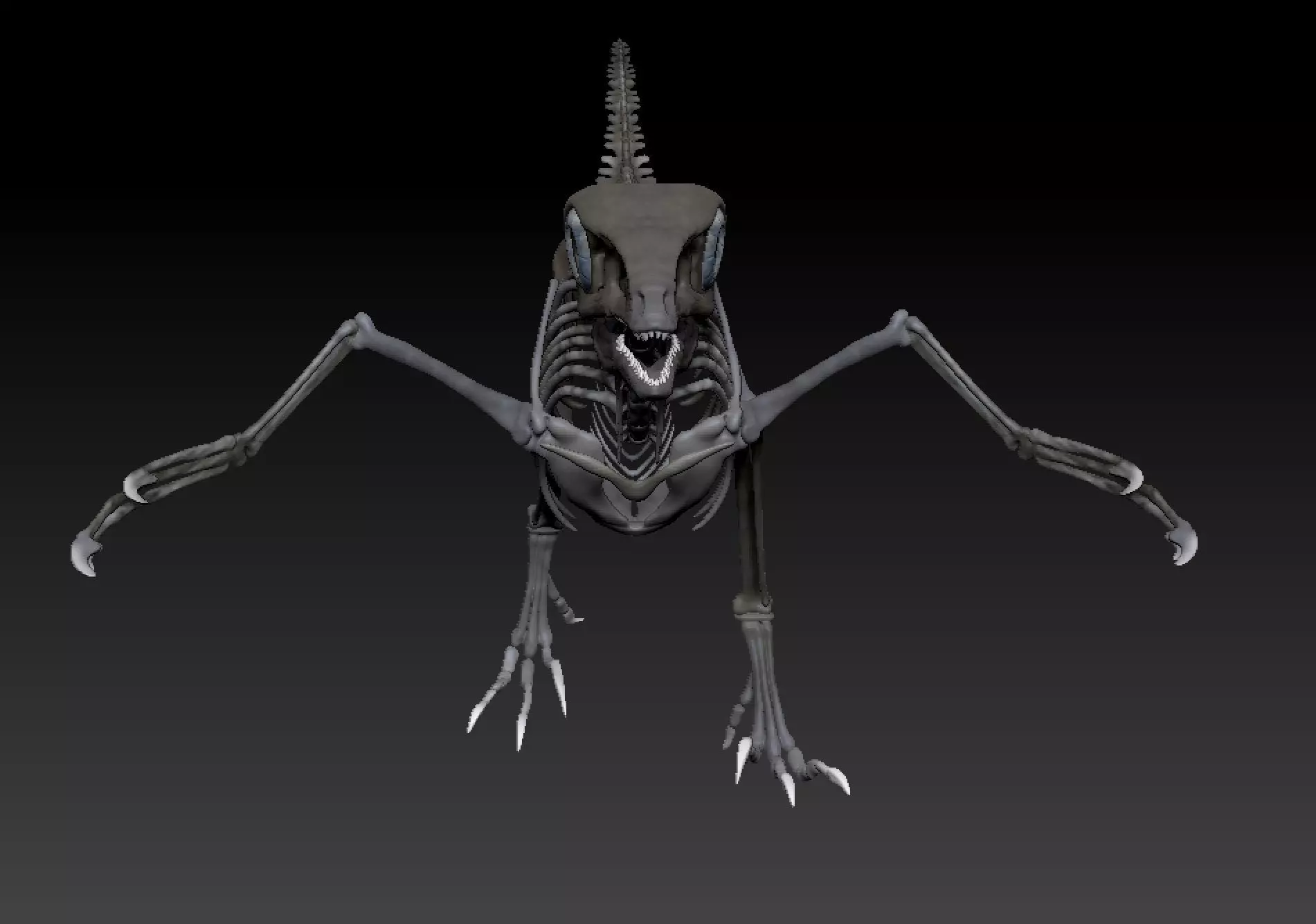 Archaeopteryx Skeleton - Full 3D archaeopteryx dinosaur bones 3D print model_0