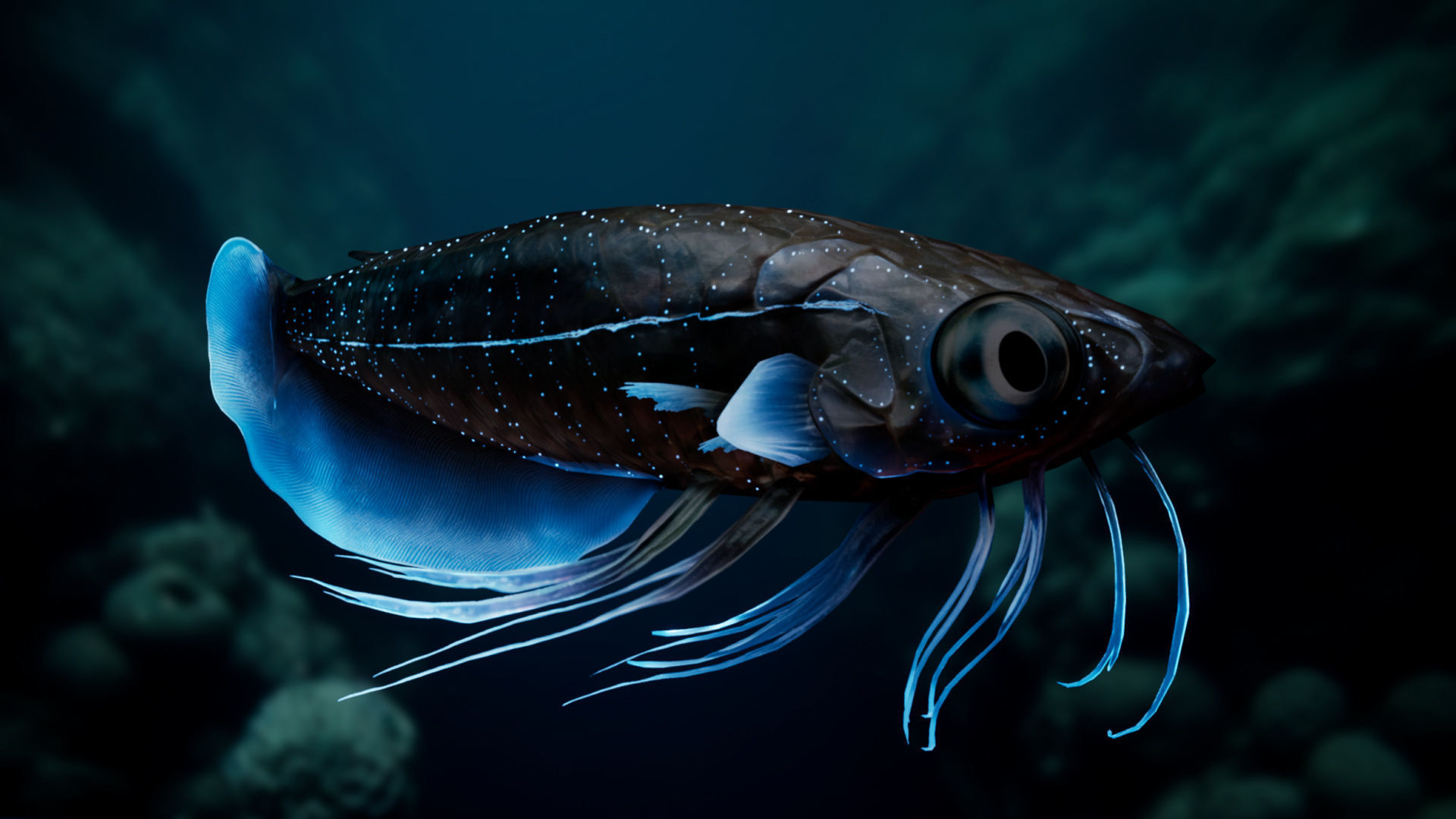 Alien Fish - Scifi Fantasy Creatures - Unreal Engine Support Low-poly 3D model_6