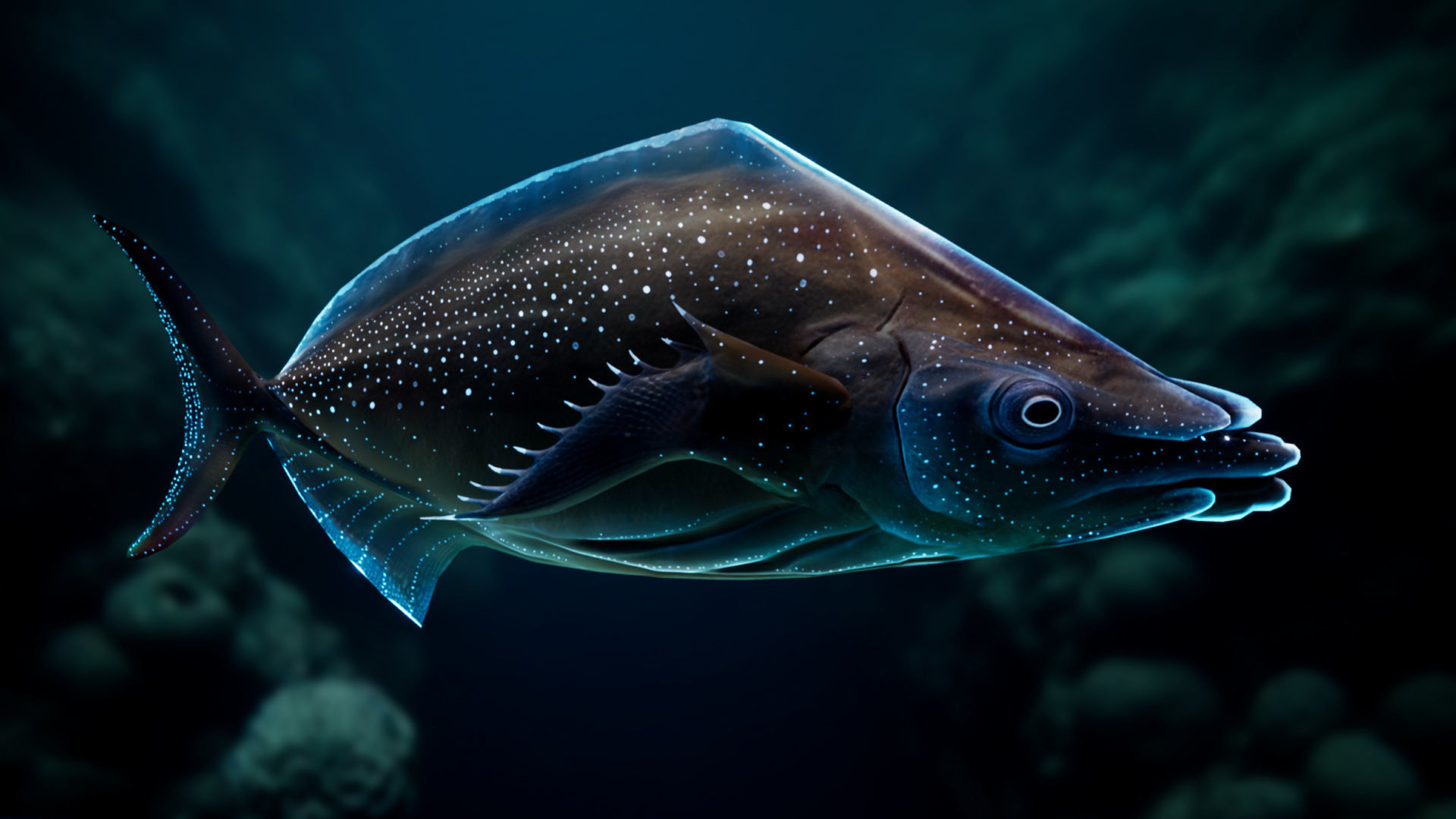 Alien Fish - Scifi Fantasy Creatures - Unreal Engine Support Low-poly 3D model_4