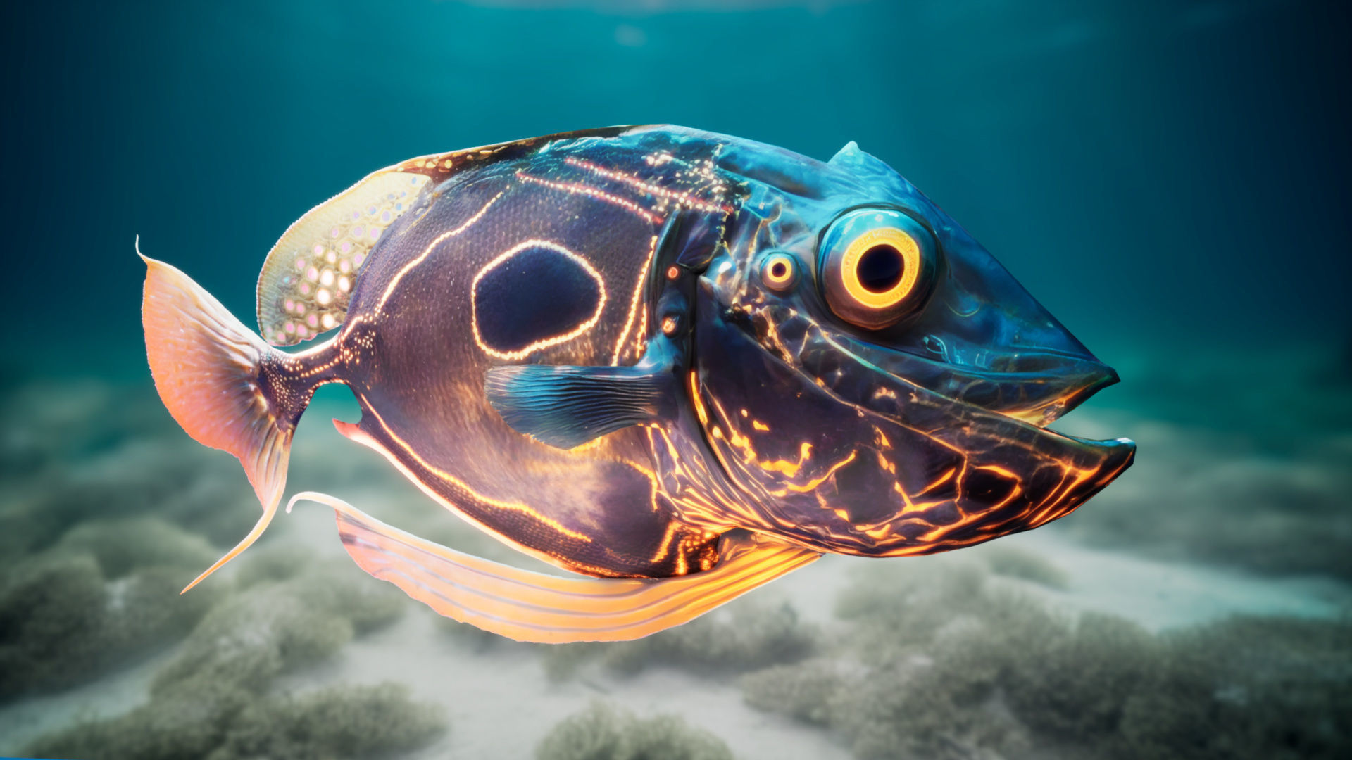 Alien Fish - Scifi Fantasy Creatures - Unreal Engine Support Low-poly 3D model_15