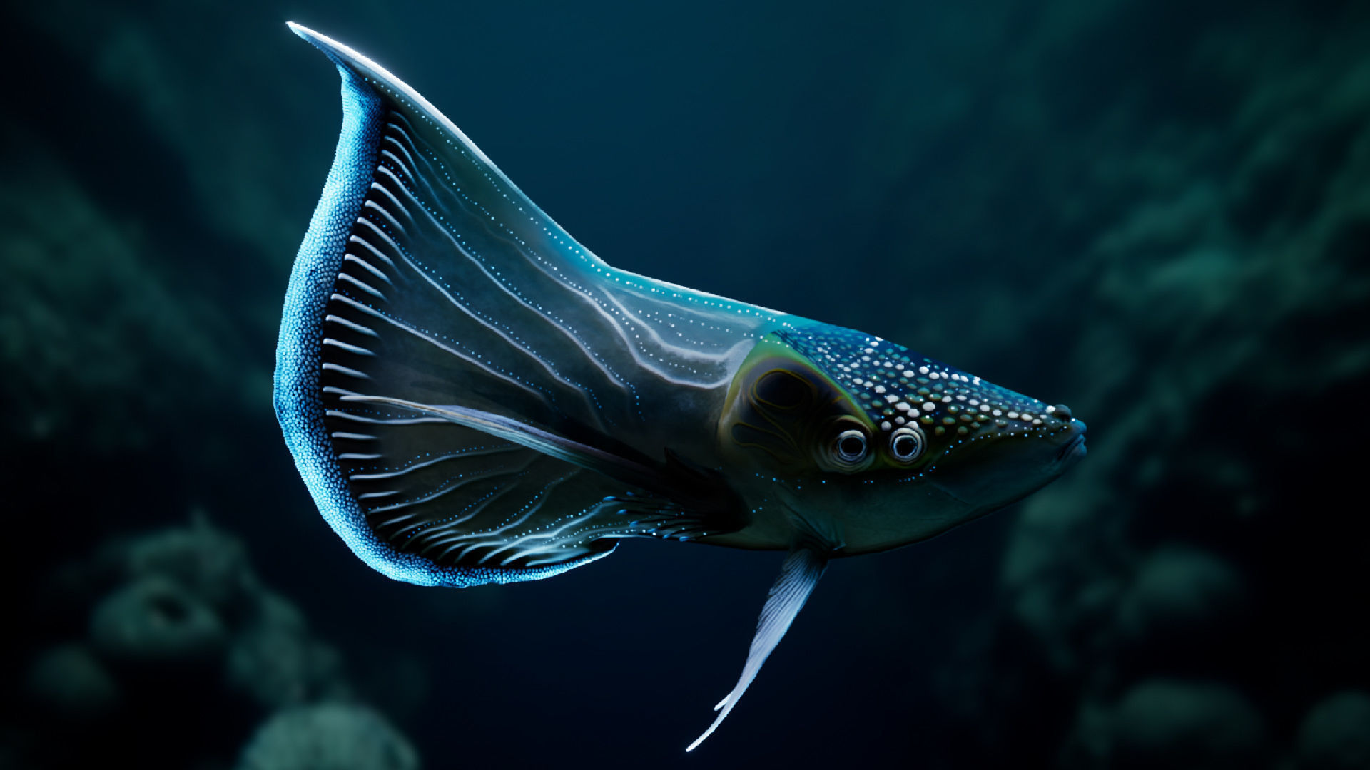 Alien Fish - Scifi Fantasy Creatures - Unreal Engine Support Low-poly 3D model_10