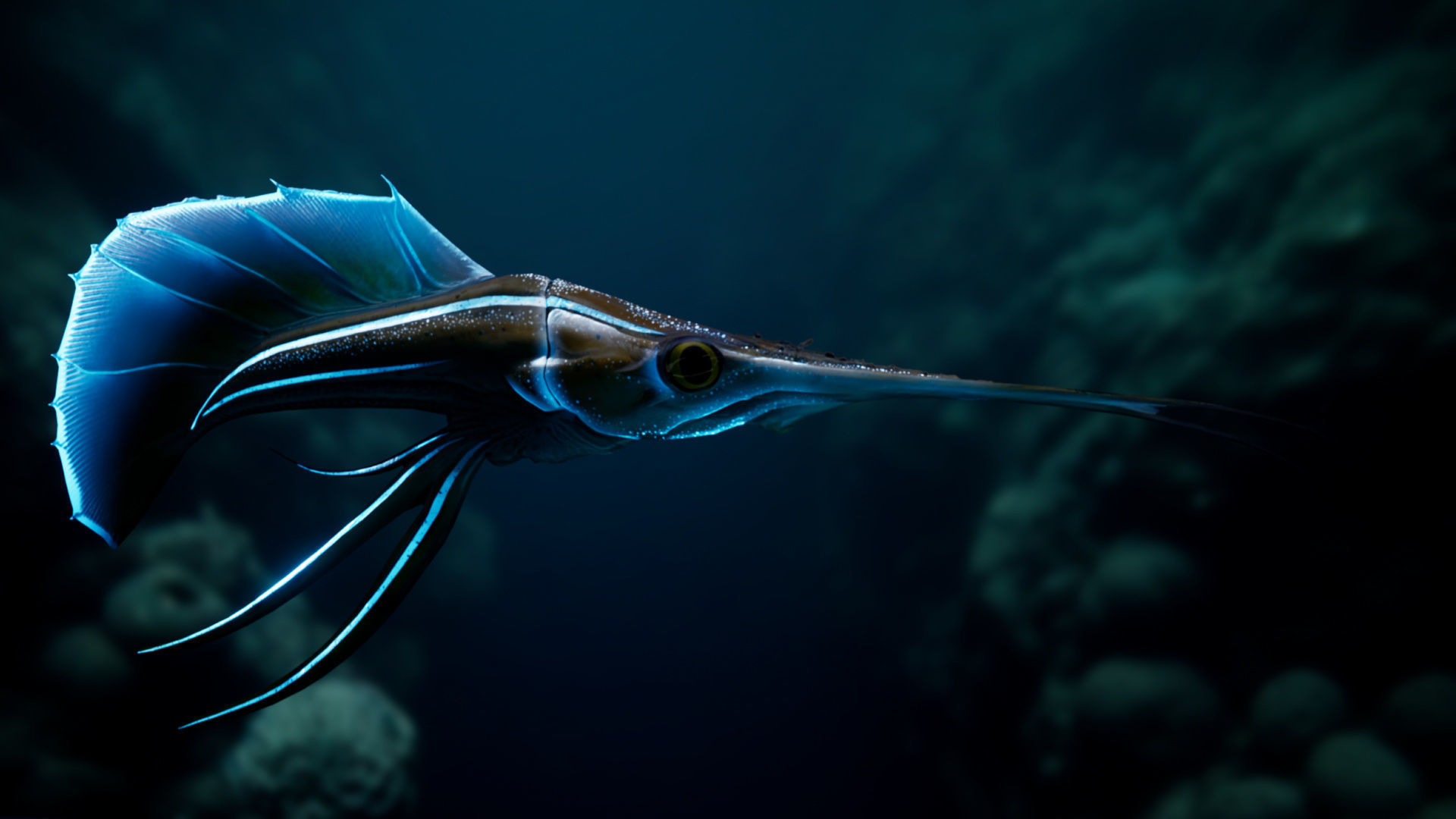 Alien Fish - Scifi Fantasy Creatures - Unreal Engine Support Low-poly 3D model_12