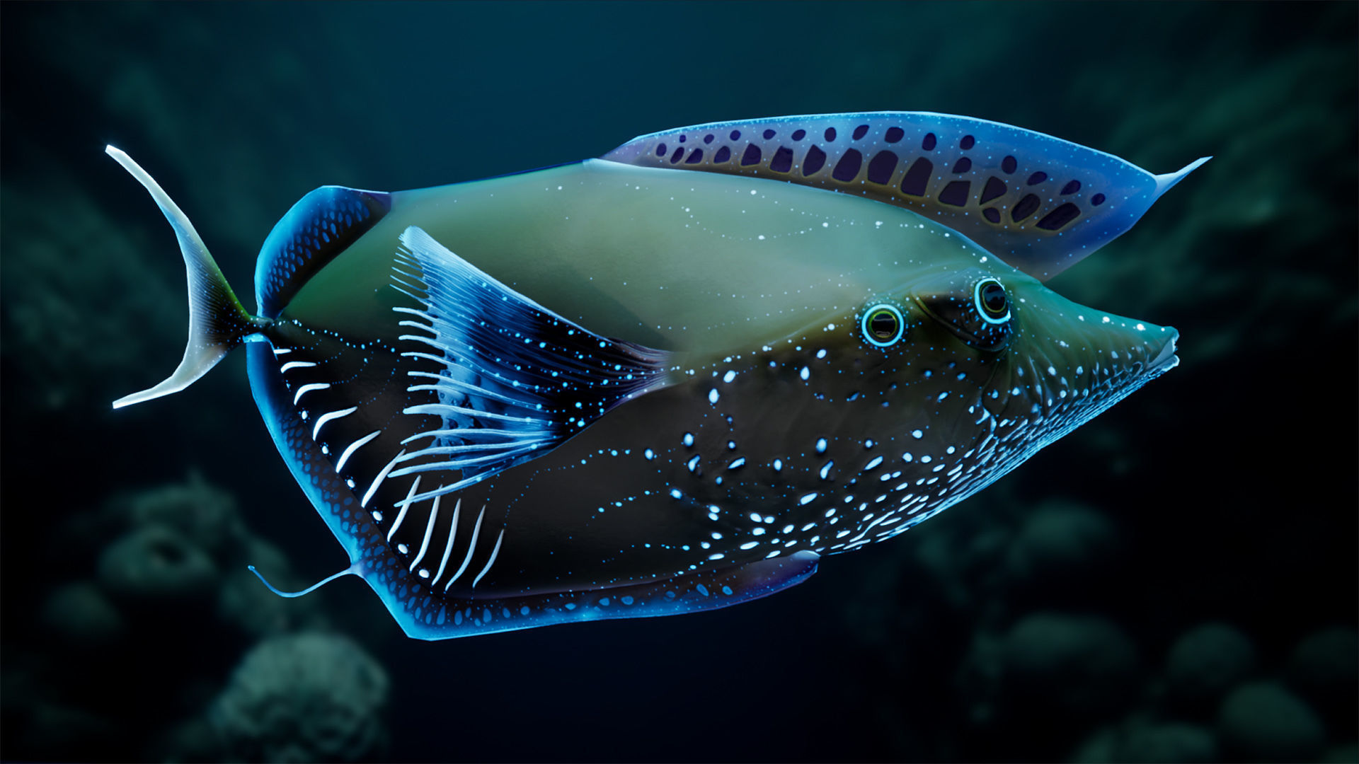 Alien Fish - Scifi Fantasy Creatures - Unreal Engine Support Low-poly 3D model_22