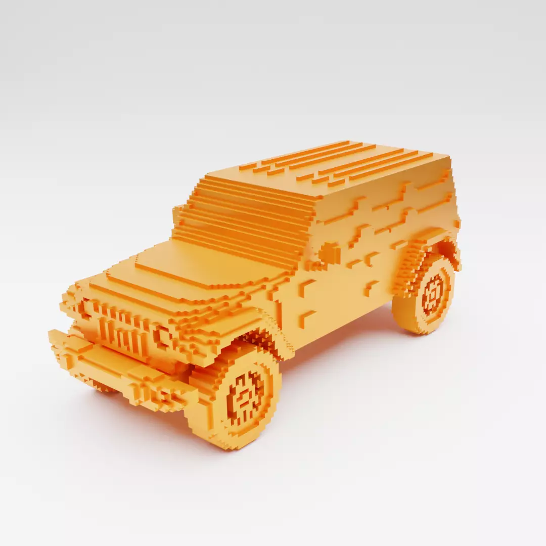 RETRO JEEP WRANGLER 3D print model_0