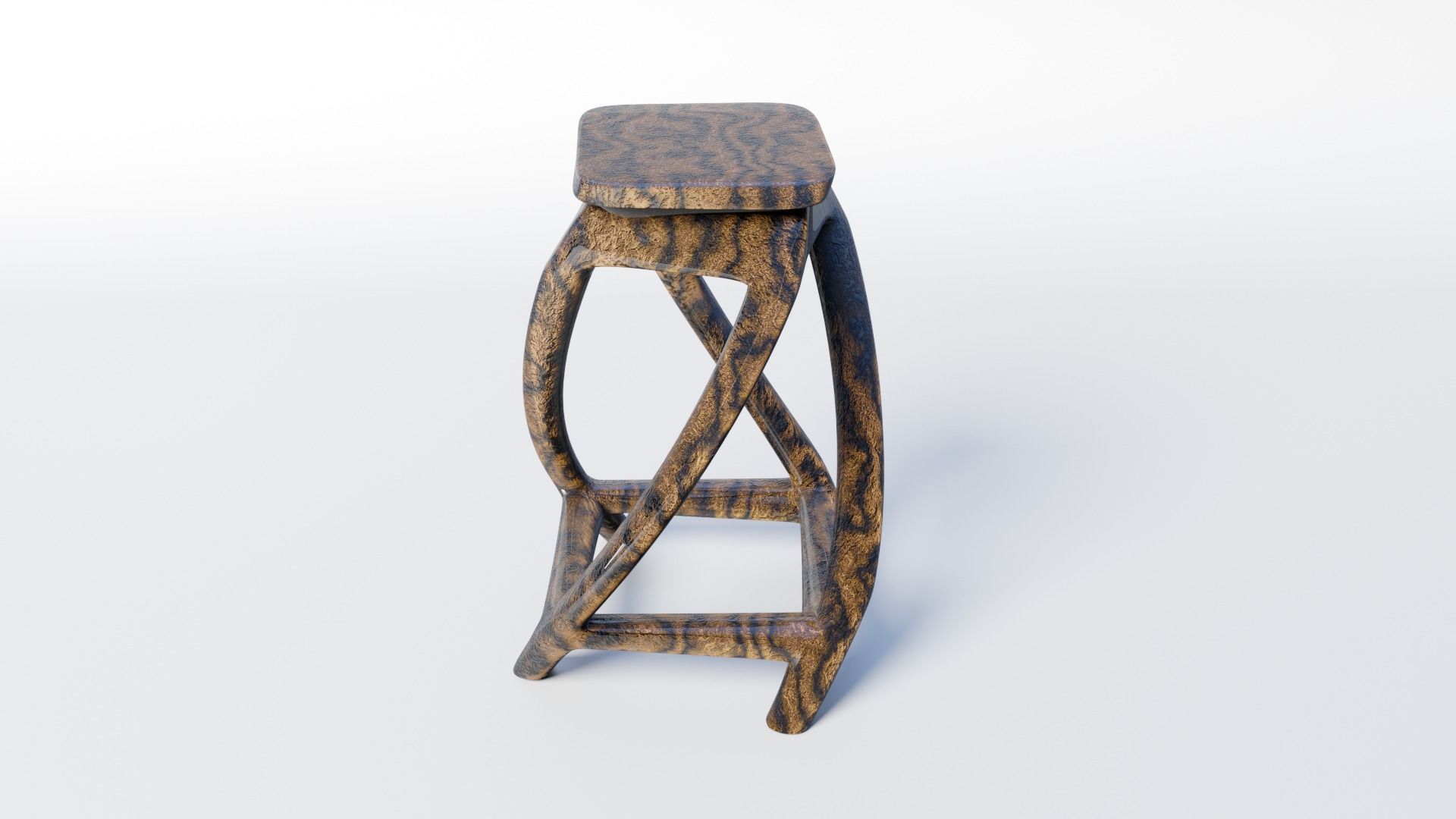 Solid Wood Coffee Table 3D model_1