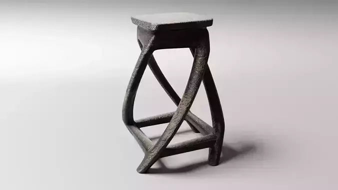 Solid Wood Coffee Table 3D model