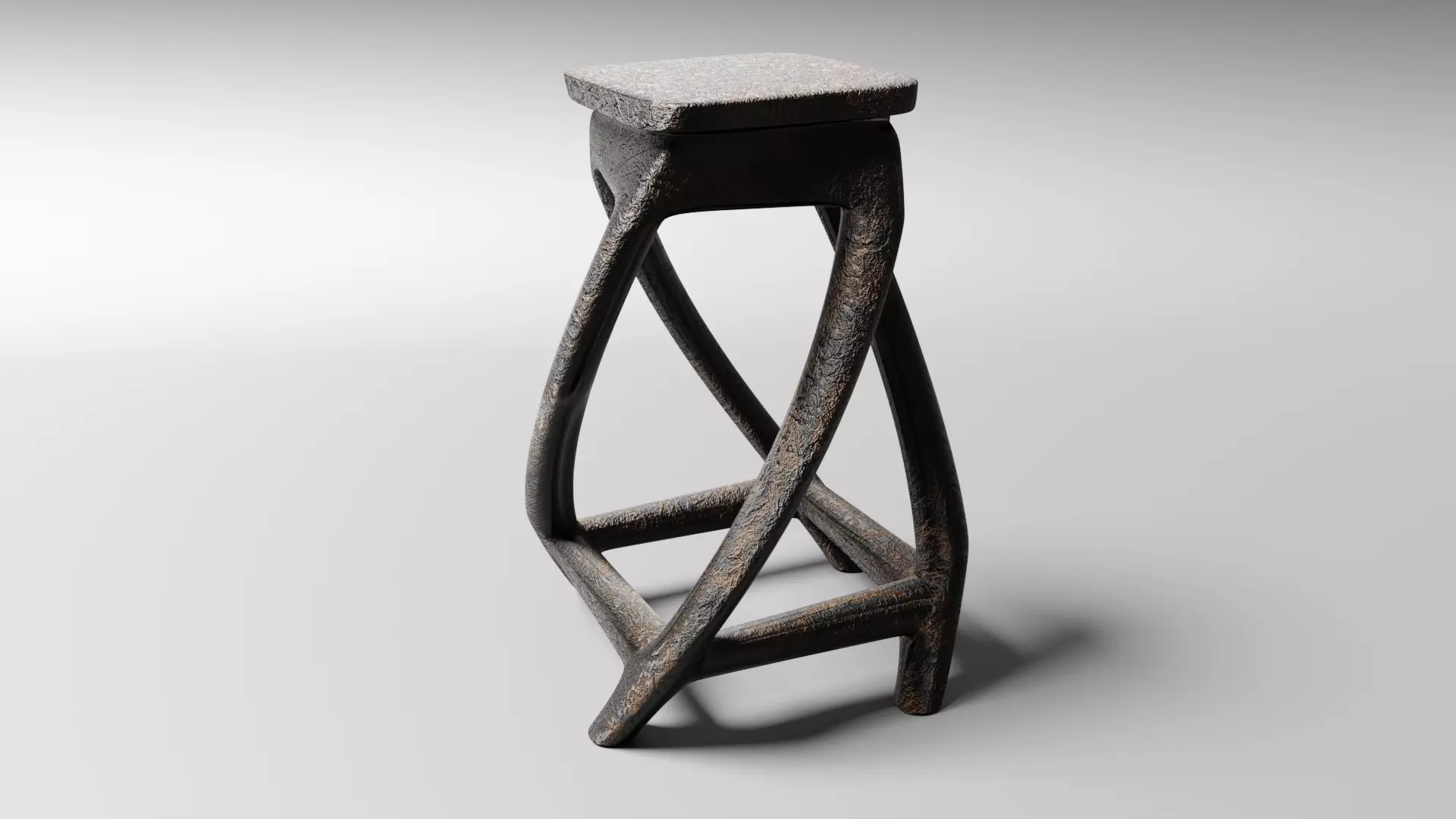 Solid Wood Coffee Table 3D model_0