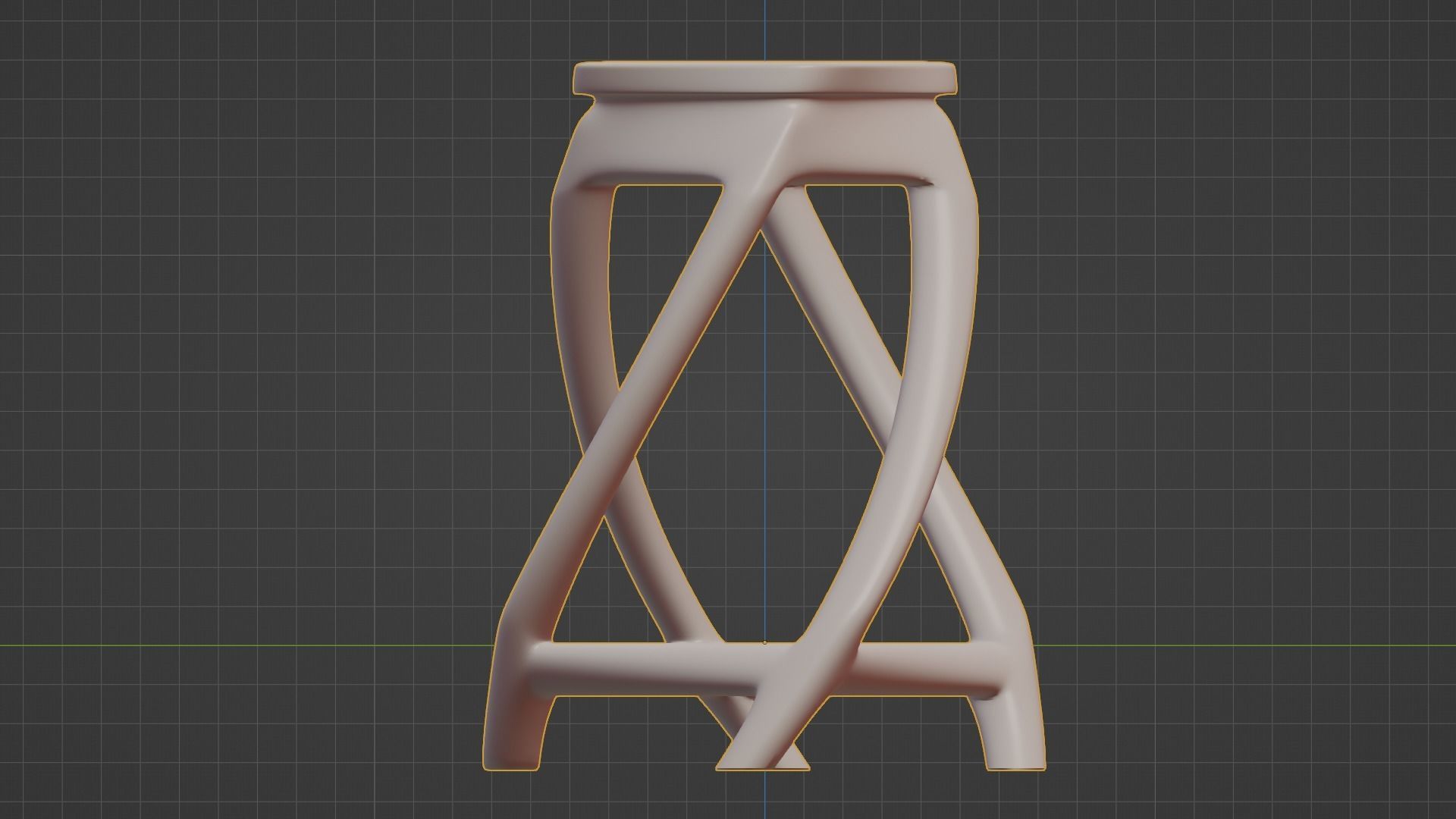 Solid Wood Coffee Table 3D model_7