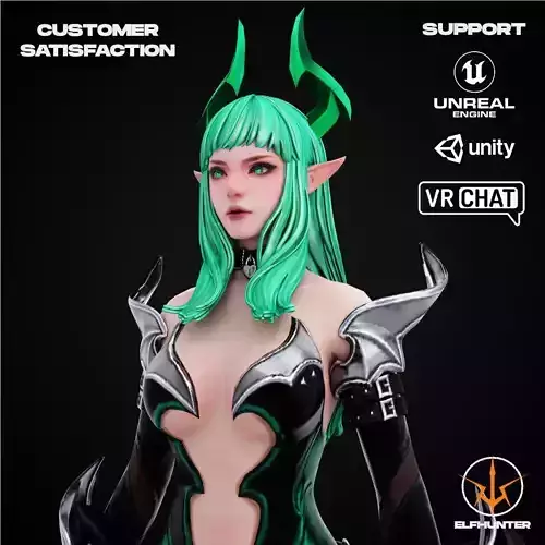 EXCLUSIVE ELF HUNTER EDITION RIGGED CHARACTER ELF TOSCA DEVIL Low-poly 3D model
