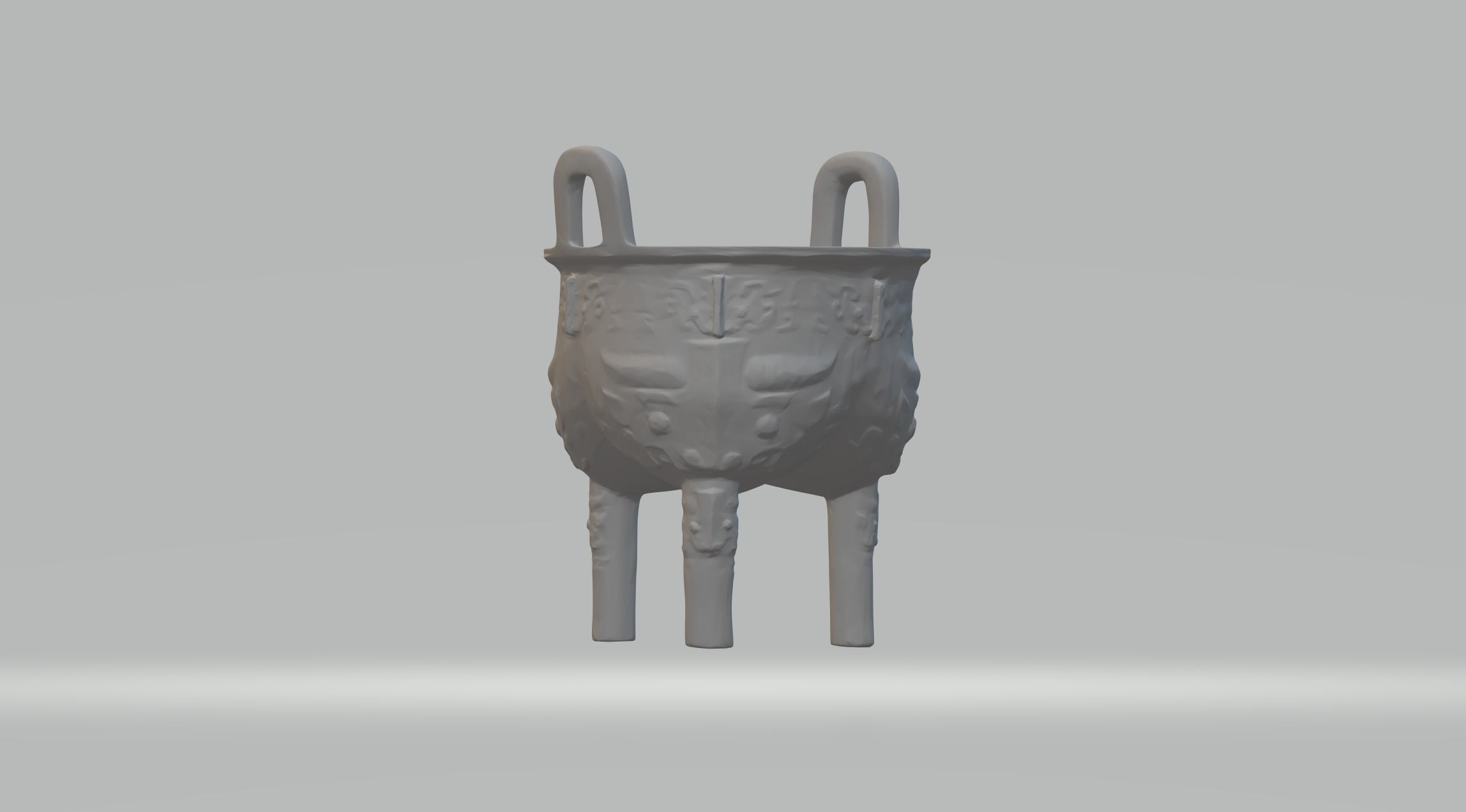 Chinese Ding Furnace Incense 3D print model_1