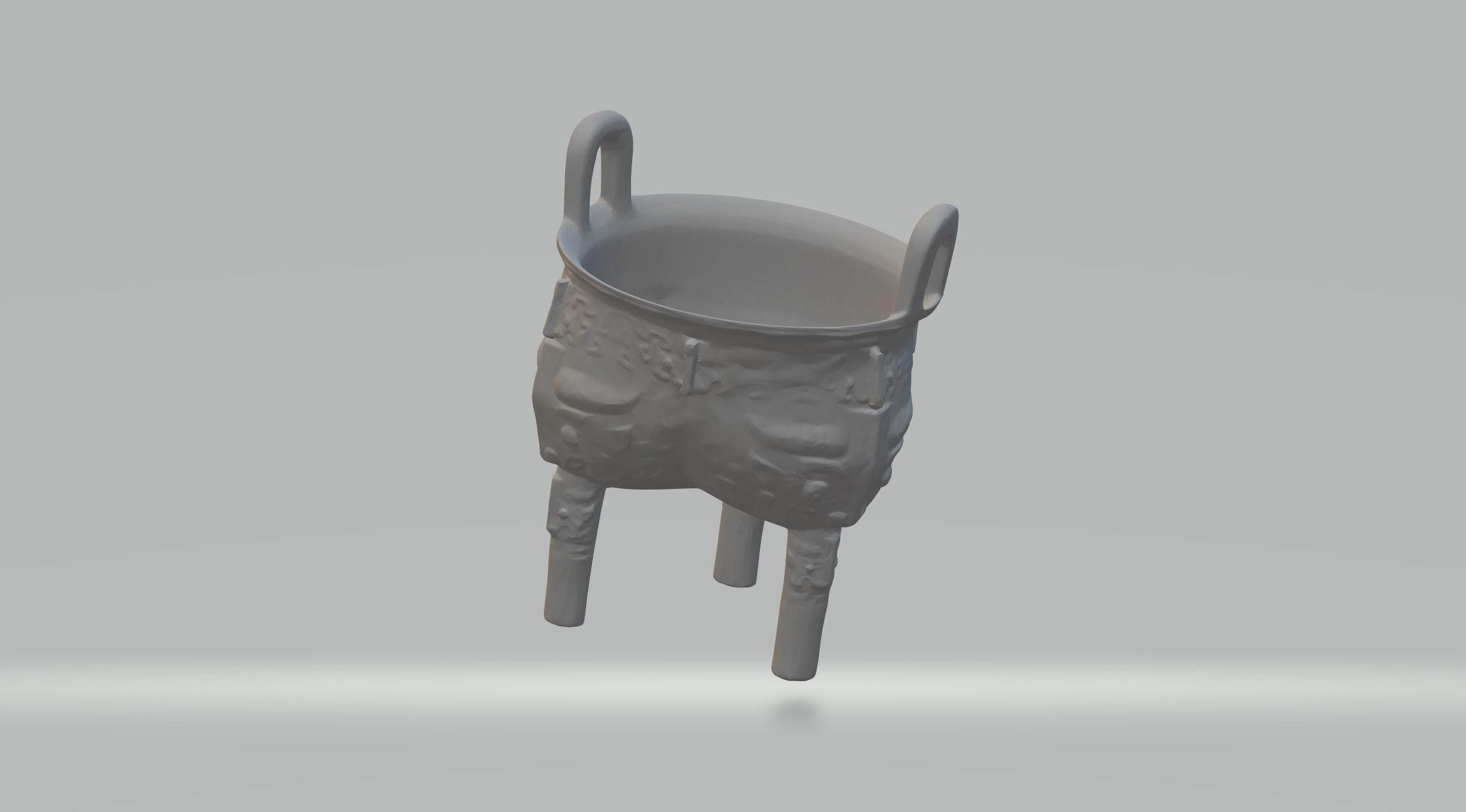 Chinese Ding Furnace Incense 3D print model_2