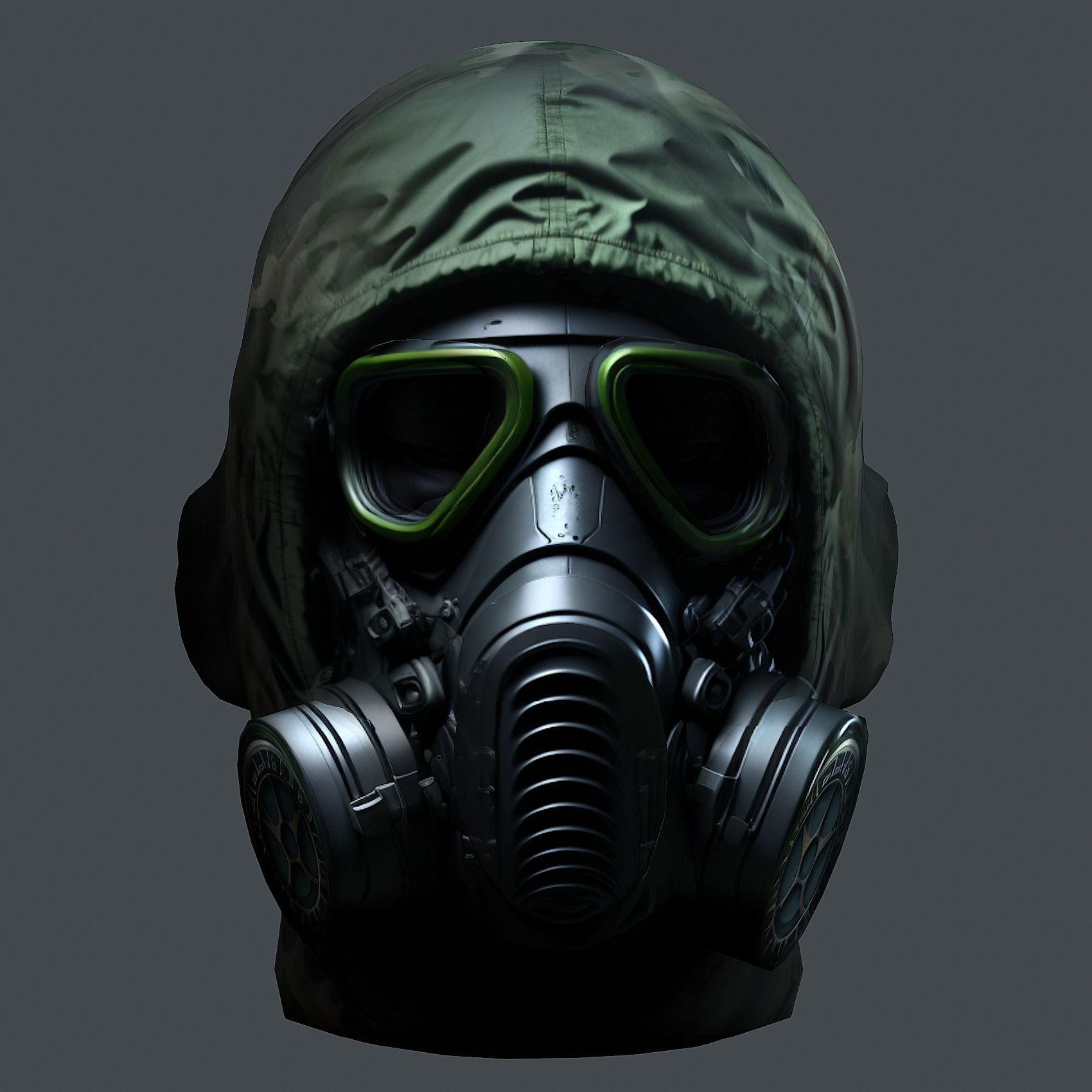 Helmet 3d model military combat Military Low-poly  Low-poly 3D model_1