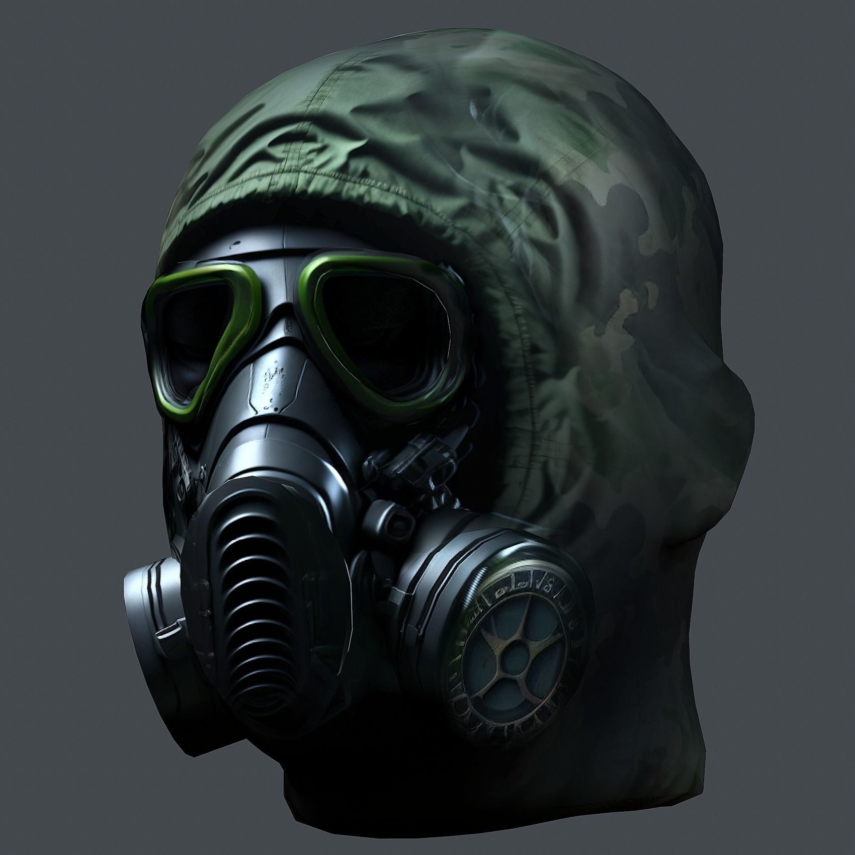 Helmet 3d model military combat Military Low-poly  Low-poly 3D model_3