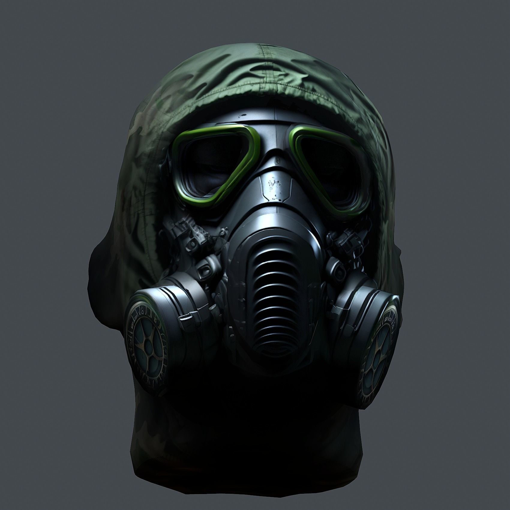 Helmet 3d model military combat Military Low-poly  Low-poly 3D model_5