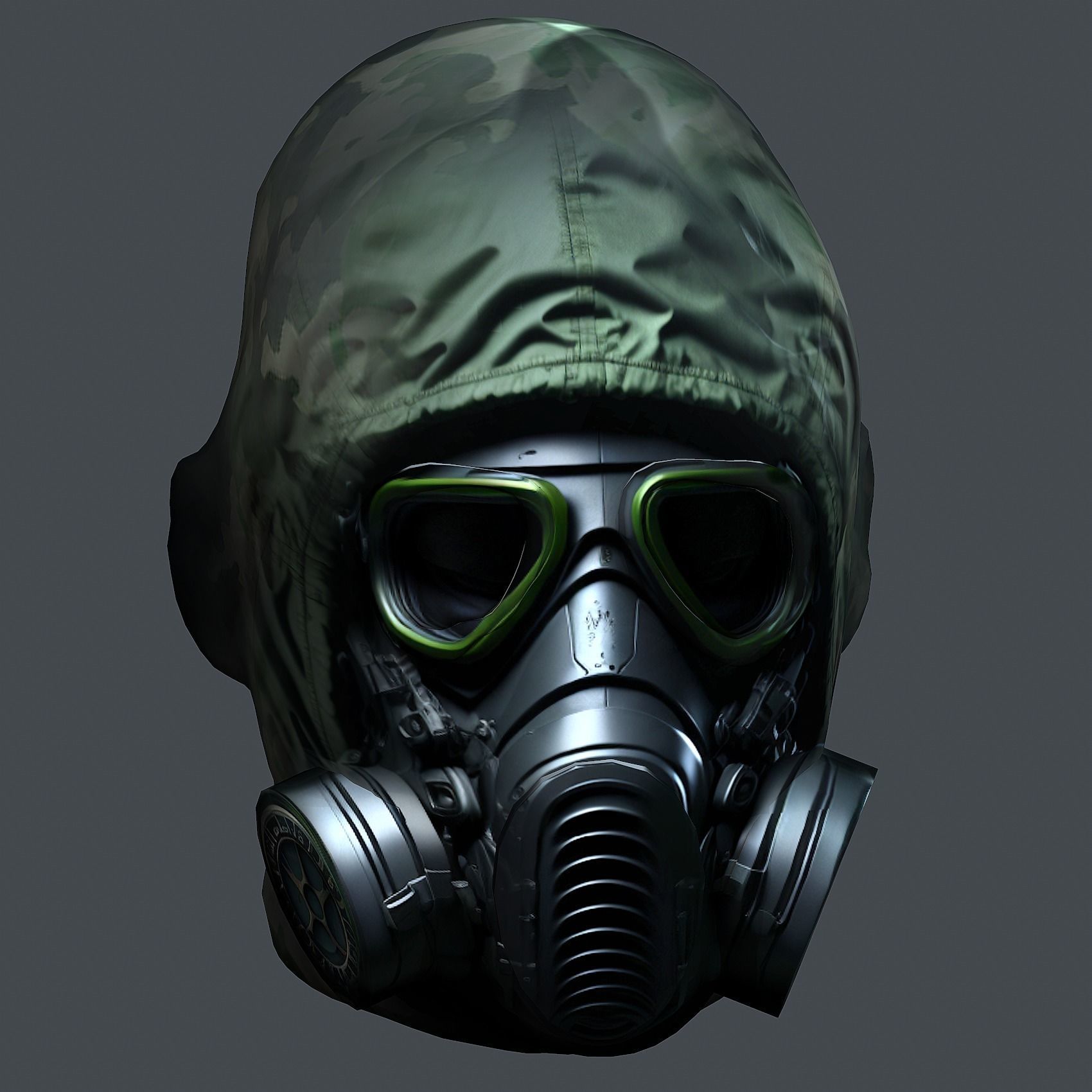 Helmet 3d model military combat Military Low-poly  Low-poly 3D model_4