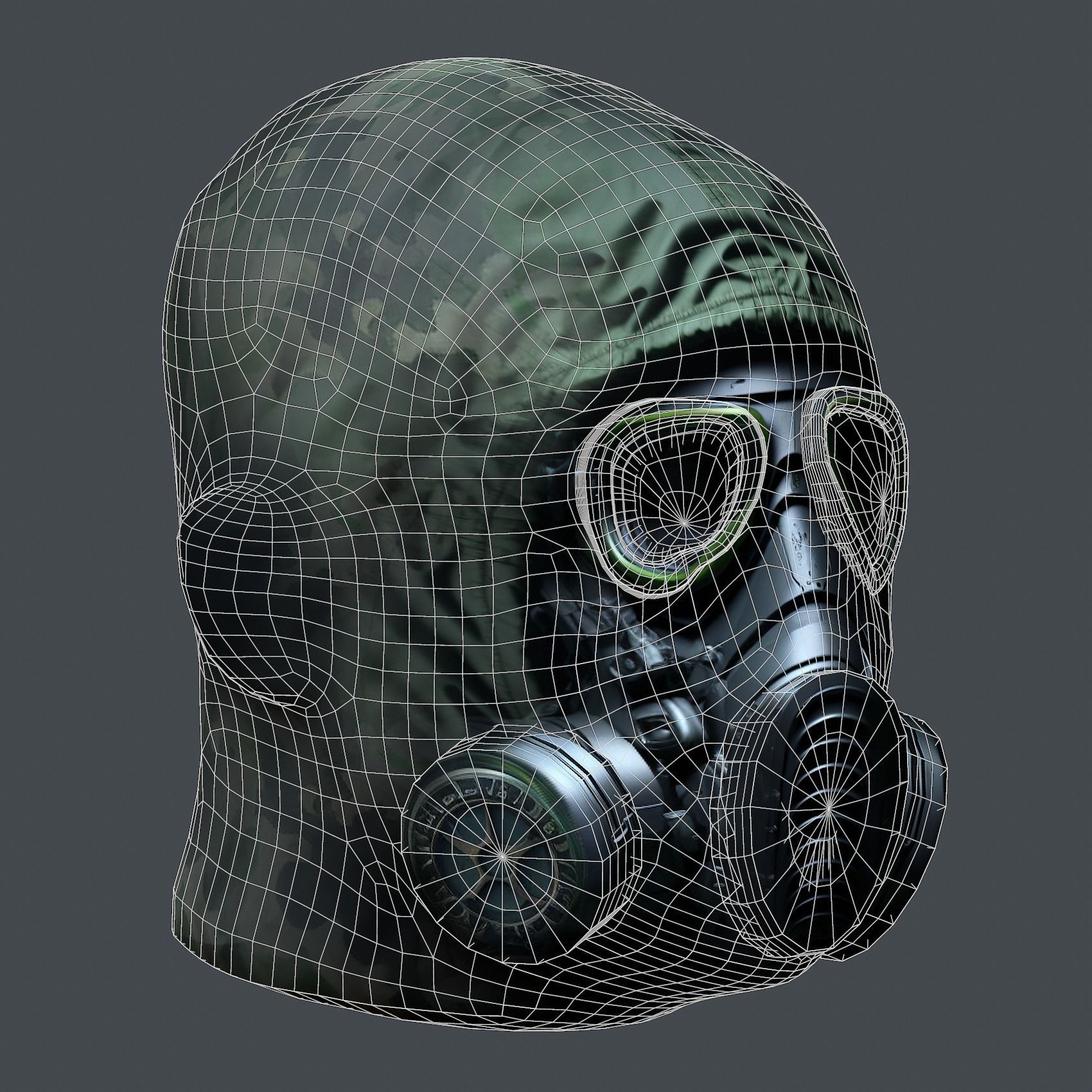 Helmet 3d model military combat Military Low-poly  Low-poly 3D model_8