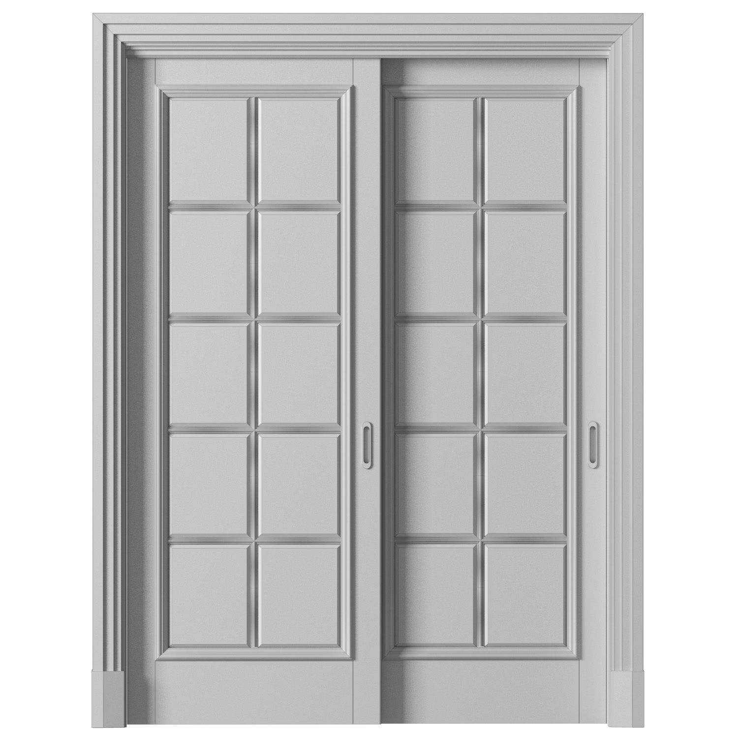 Interior sliding doors in classic style 3D model_2