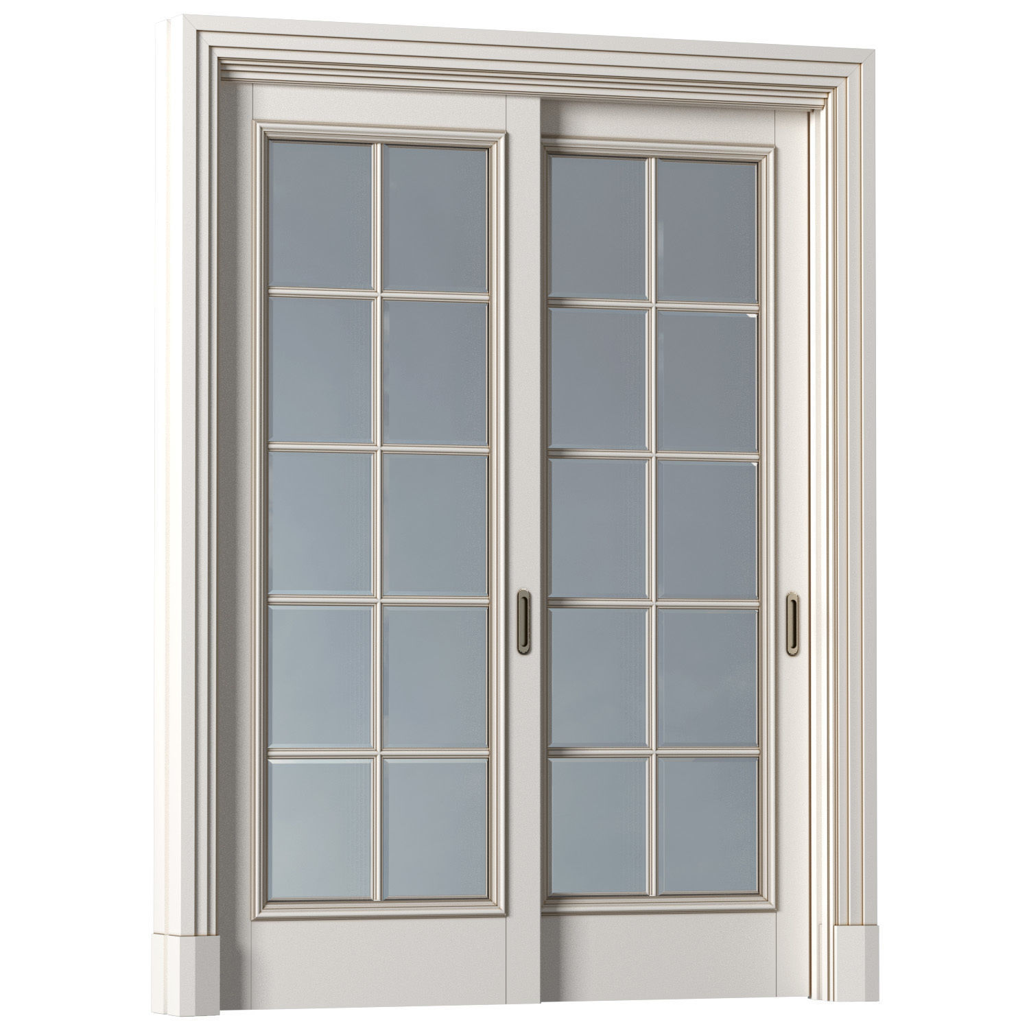 Interior sliding doors in classic style 3D model_1