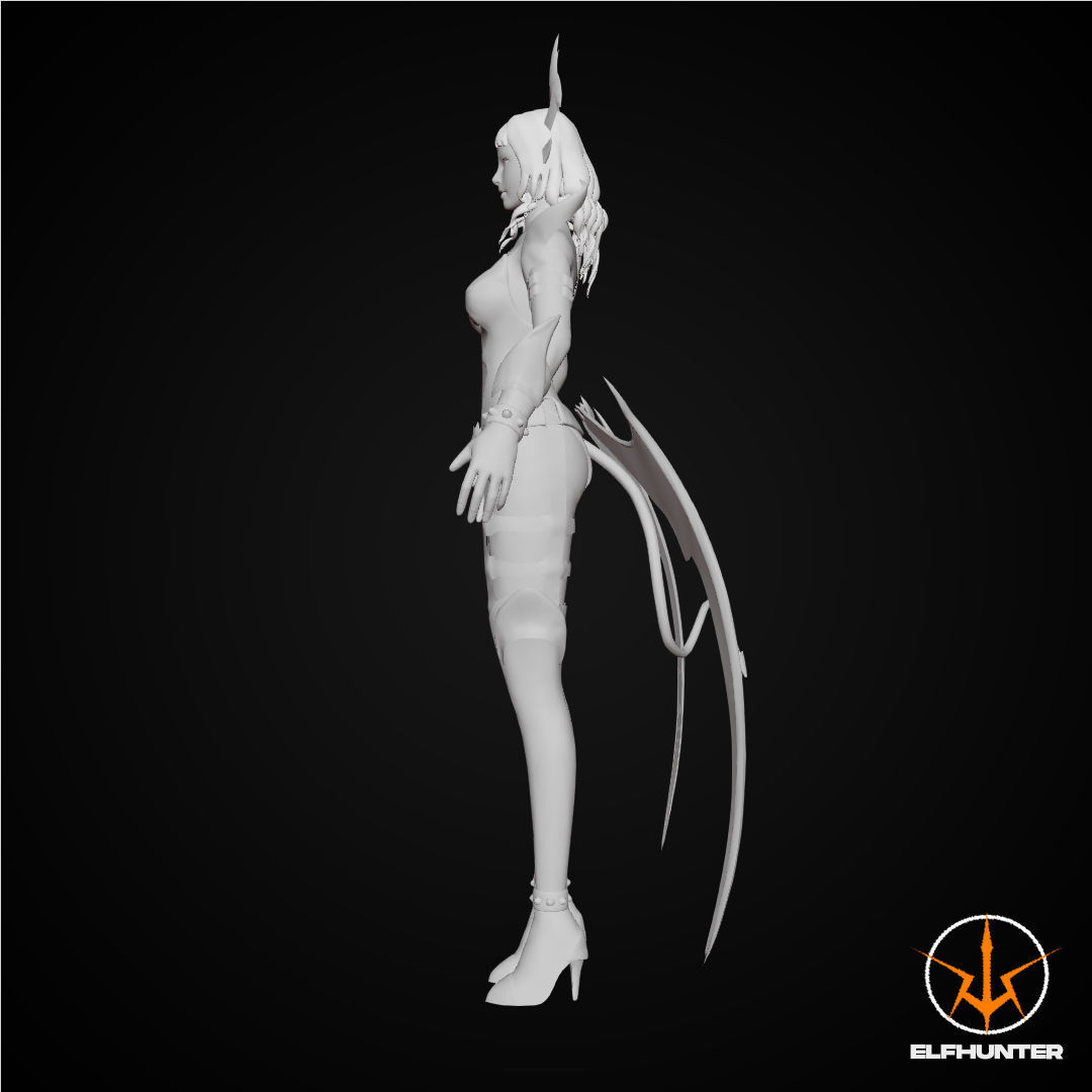 EXCLUSIVE ELF HUNTER EDITION RIGGED CHARACTER ELF YELLOW DEVIL Low-poly 3D model_9
