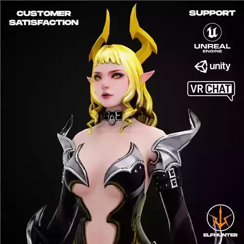 EXCLUSIVE ELF HUNTER EDITION RIGGED CHARACTER ELF YELLOW DEVIL Low-poly 3D model EXCLUSIVE ELF HUNTER EDITION RIGGED CHARACTER ELF YELLOW DEVIL Low-poly 3D model
