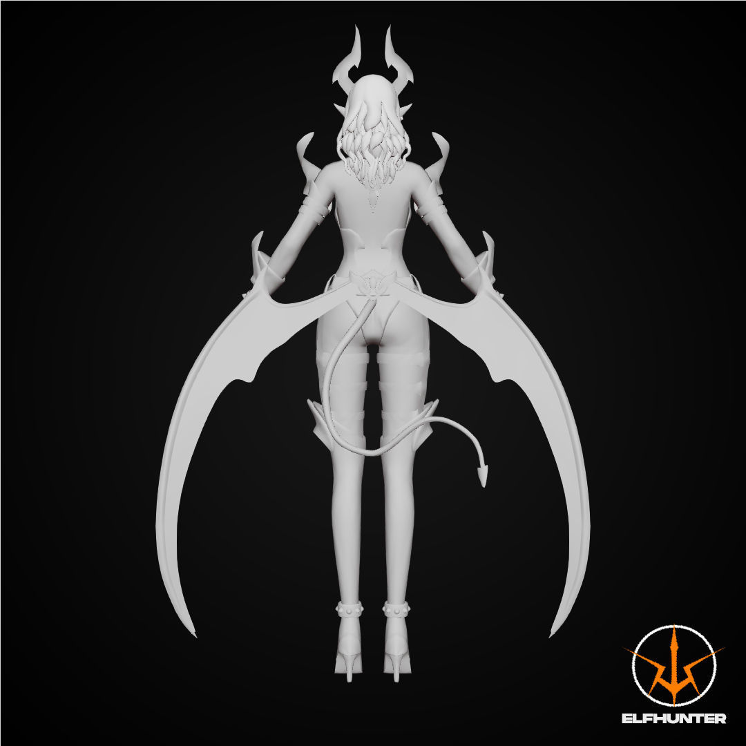 EXCLUSIVE ELF HUNTER EDITION RIGGED CHARACTER ELF YELLOW DEVIL Low-poly 3D model_8