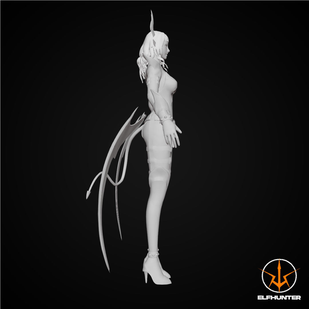EXCLUSIVE ELF HUNTER EDITION RIGGED CHARACTER ELF YELLOW DEVIL Low-poly 3D model_7