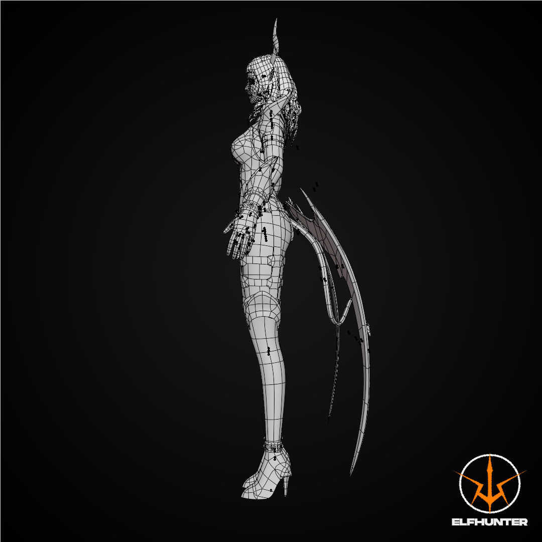 EXCLUSIVE ELF HUNTER EDITION RIGGED CHARACTER ELF YELLOW DEVIL Low-poly 3D model_17